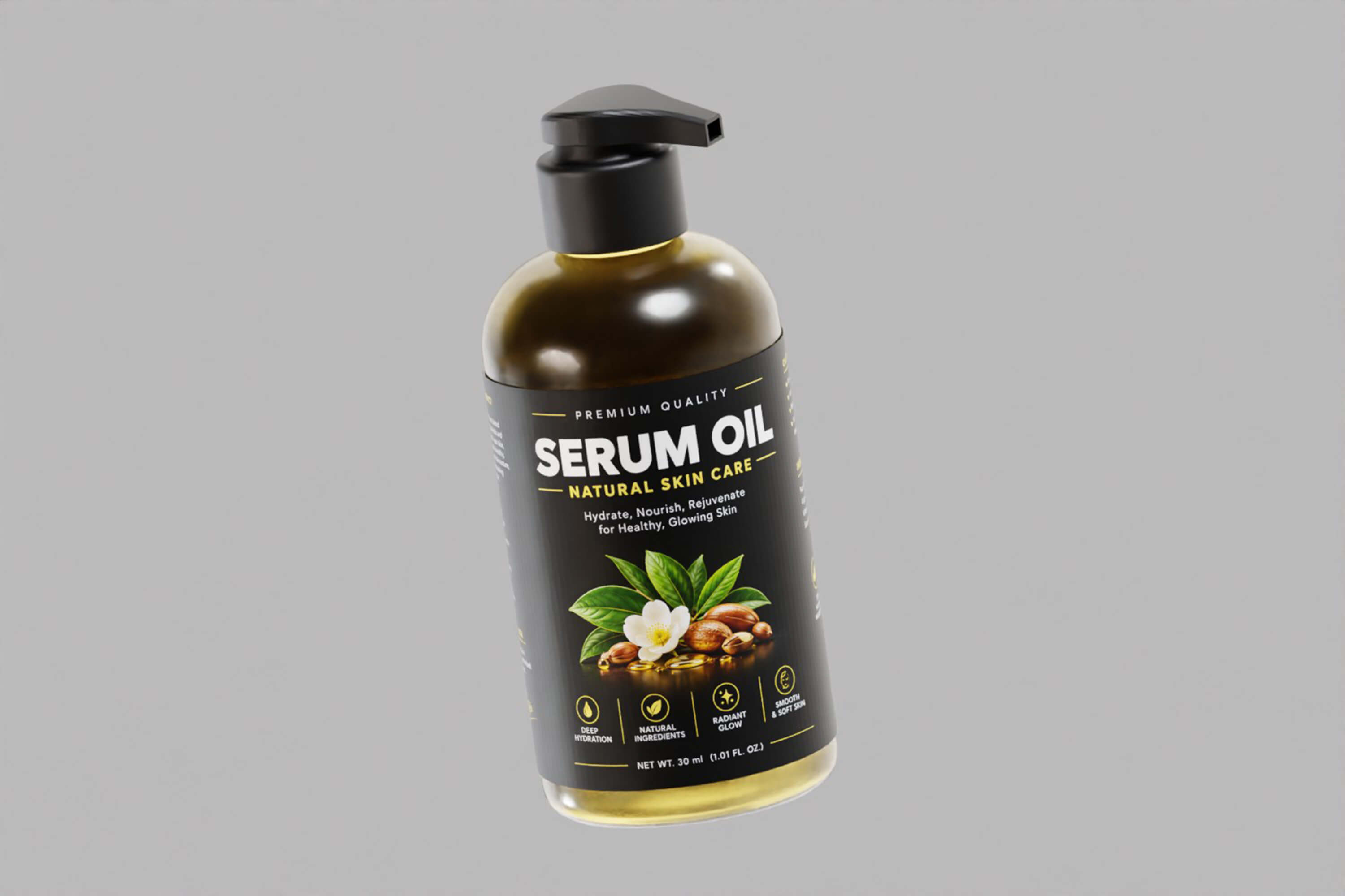 Natural Serum Oil Dispenser Bottle 3D Model