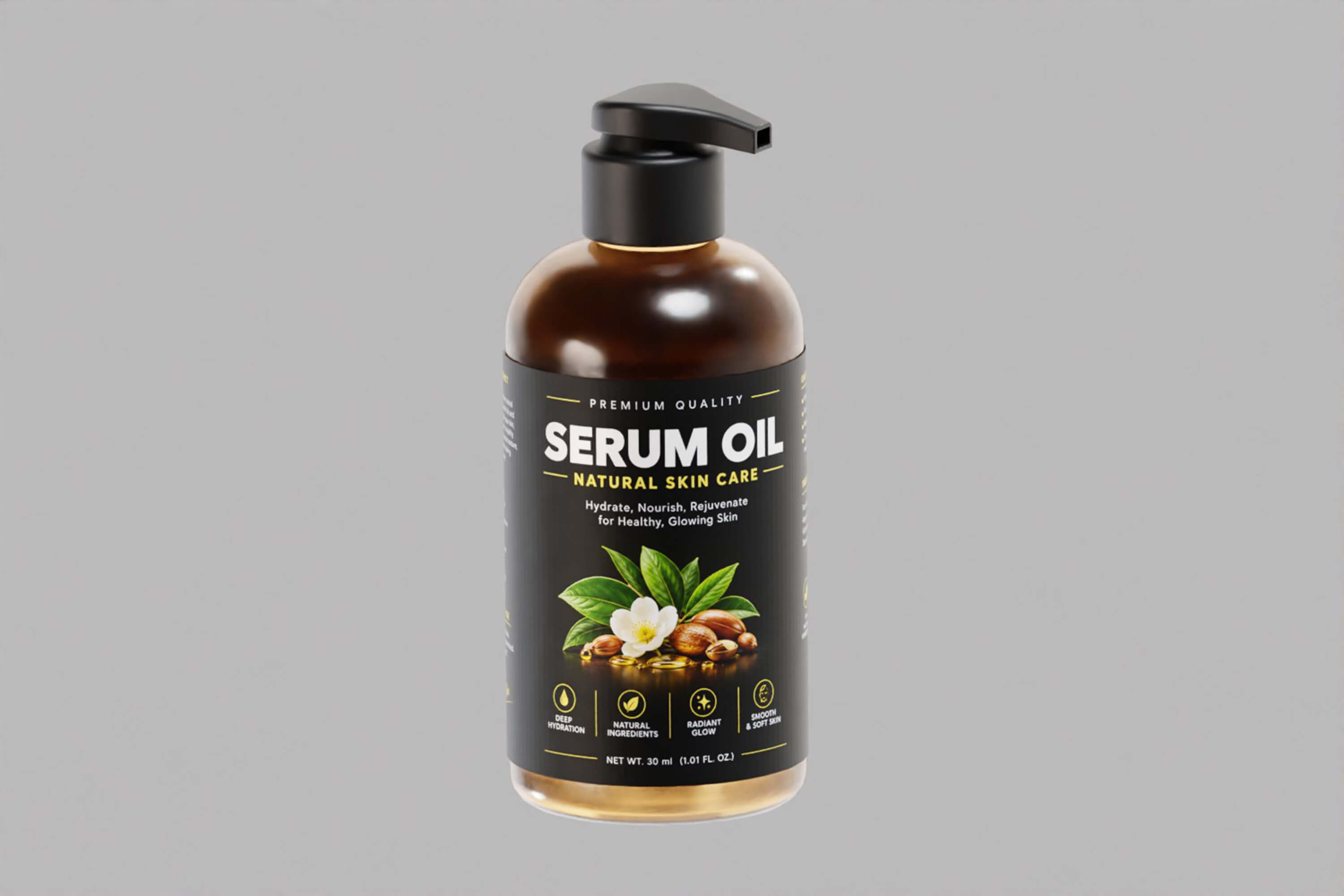 Natural Serum Oil Dispenser Bottle 3D Model