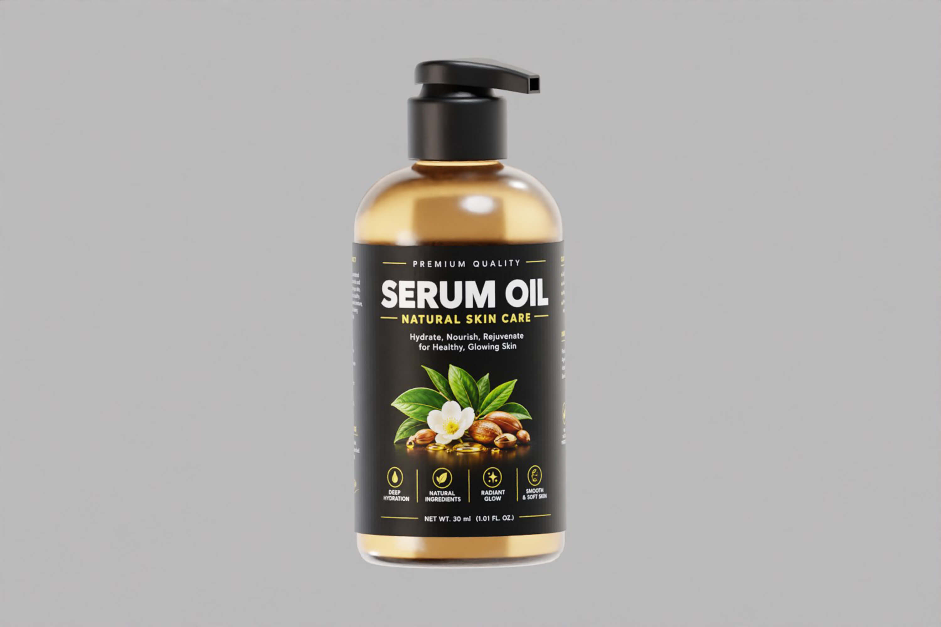Natural Serum Oil Dispenser Bottle 3D Model