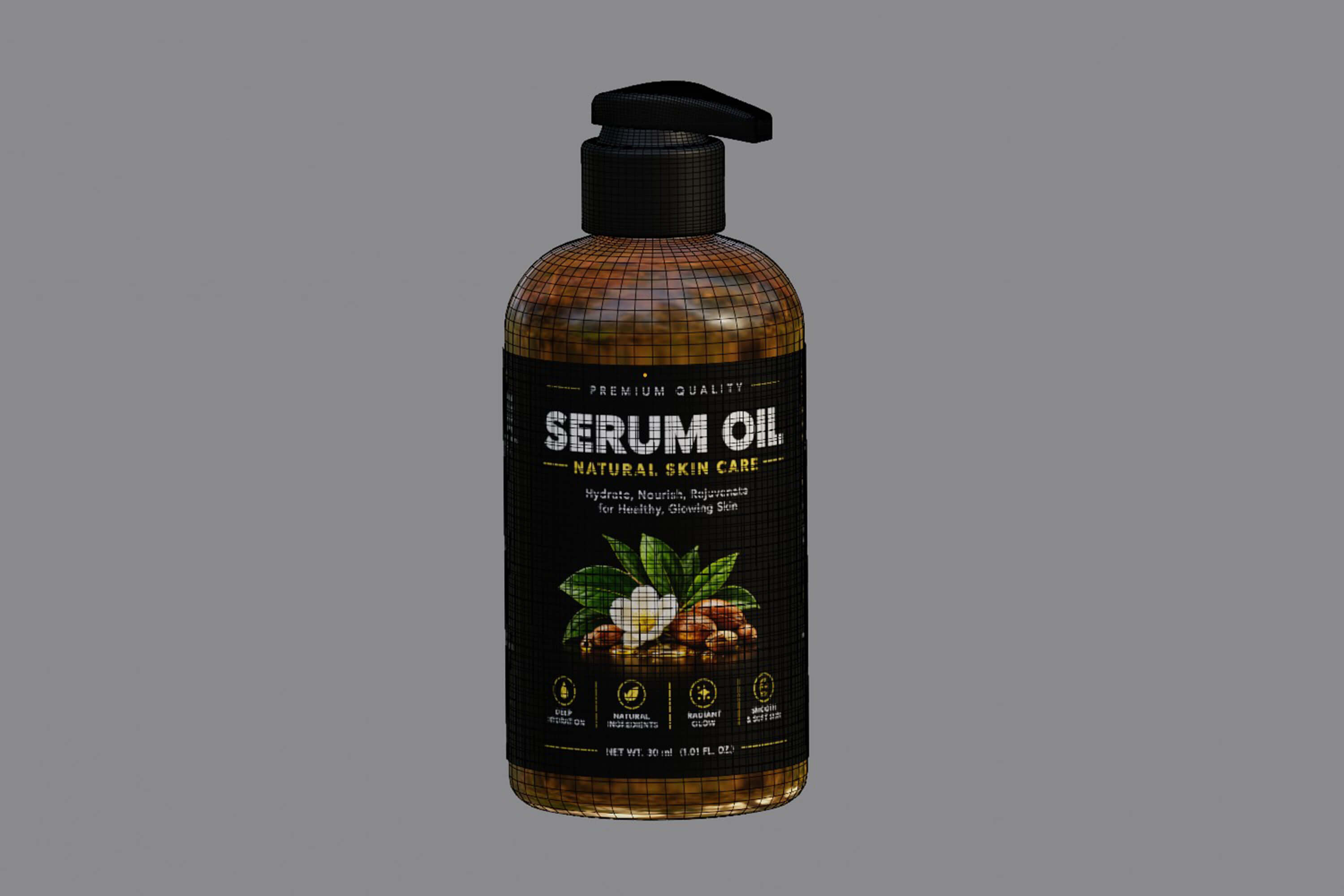 Natural Serum Oil Dispenser Bottle 3D Model