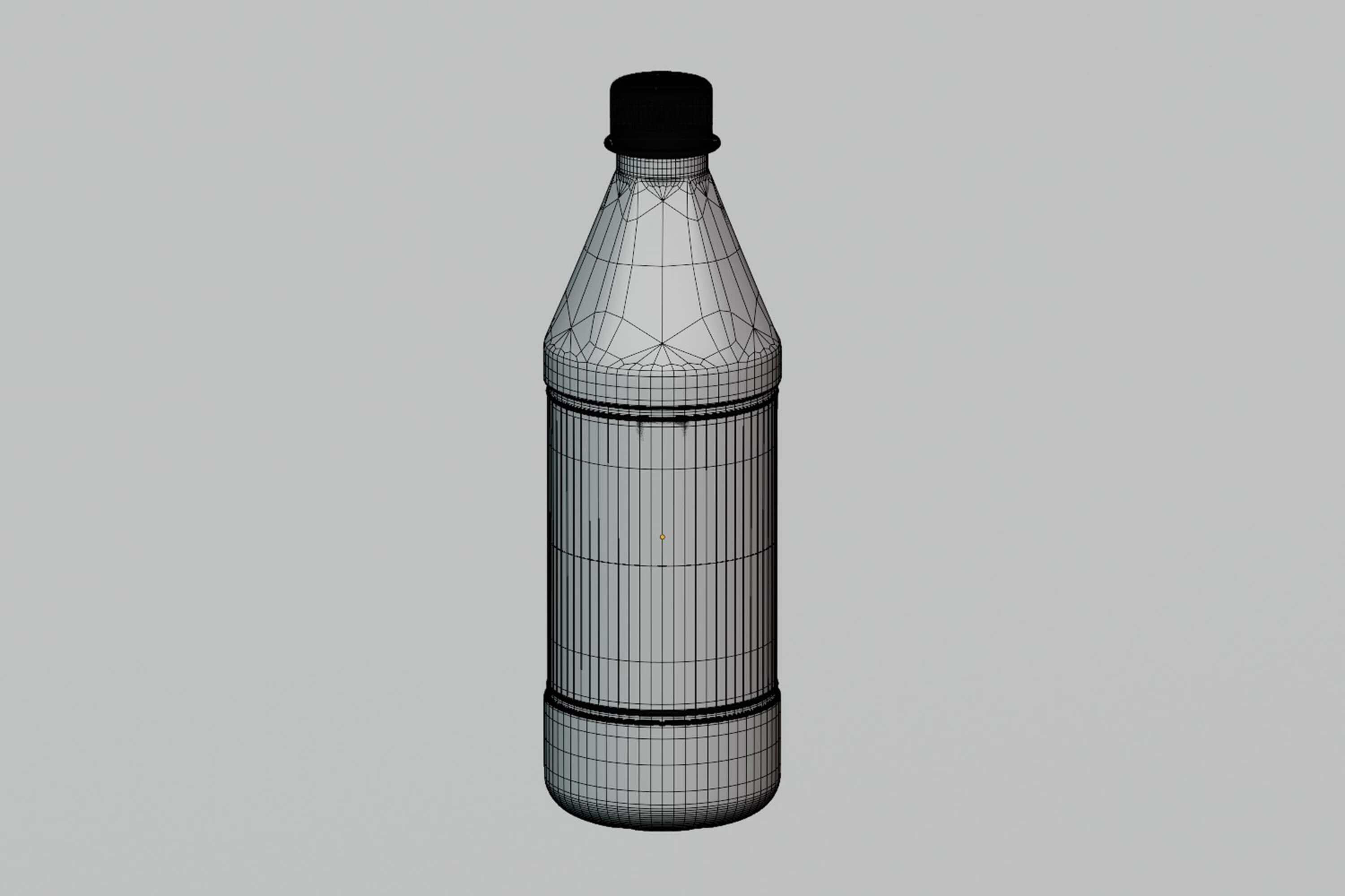 Premium Lemon Juice Bottles 3D Model