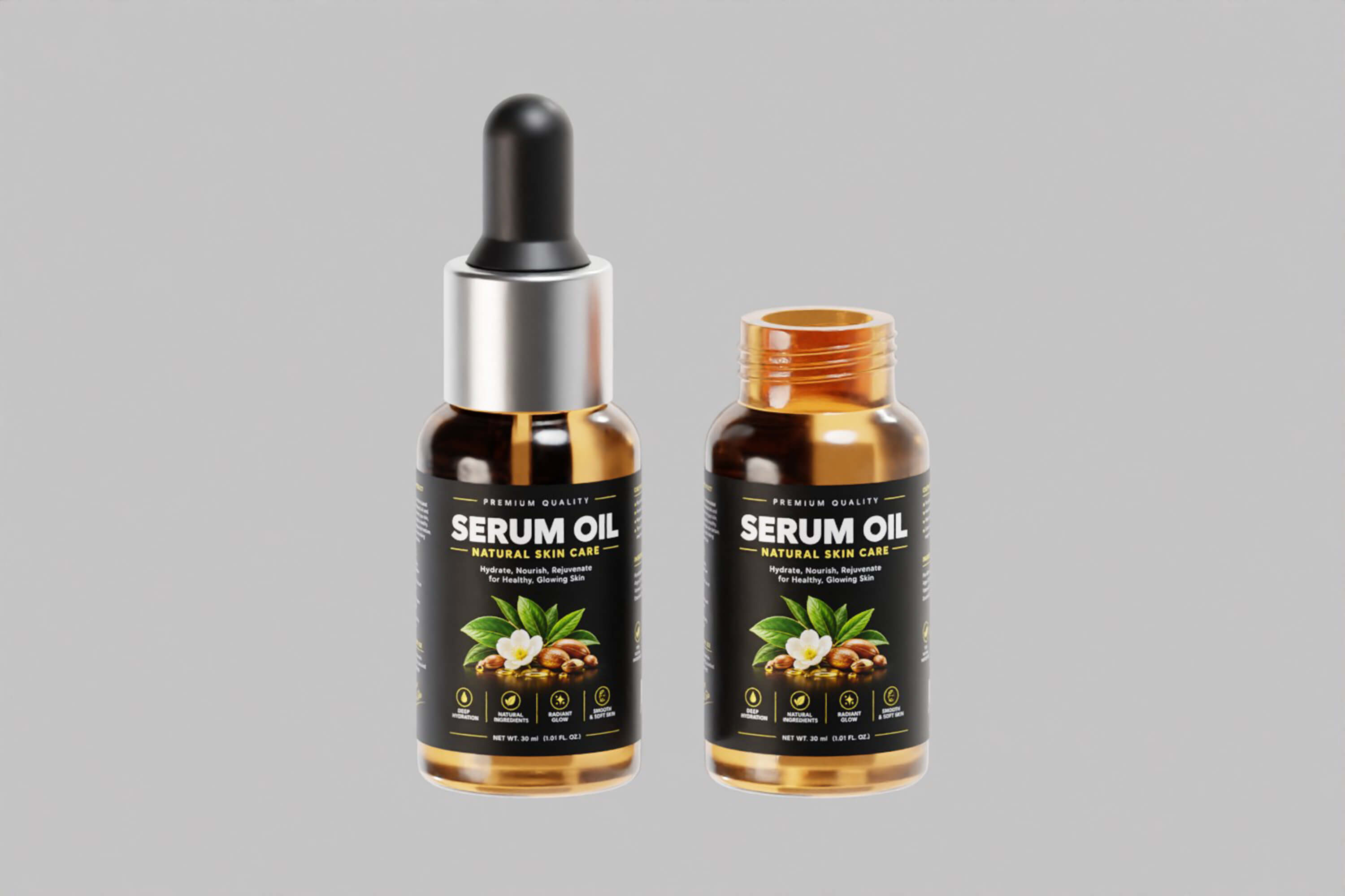 Premium Serum Oil Bottle 3D Model
