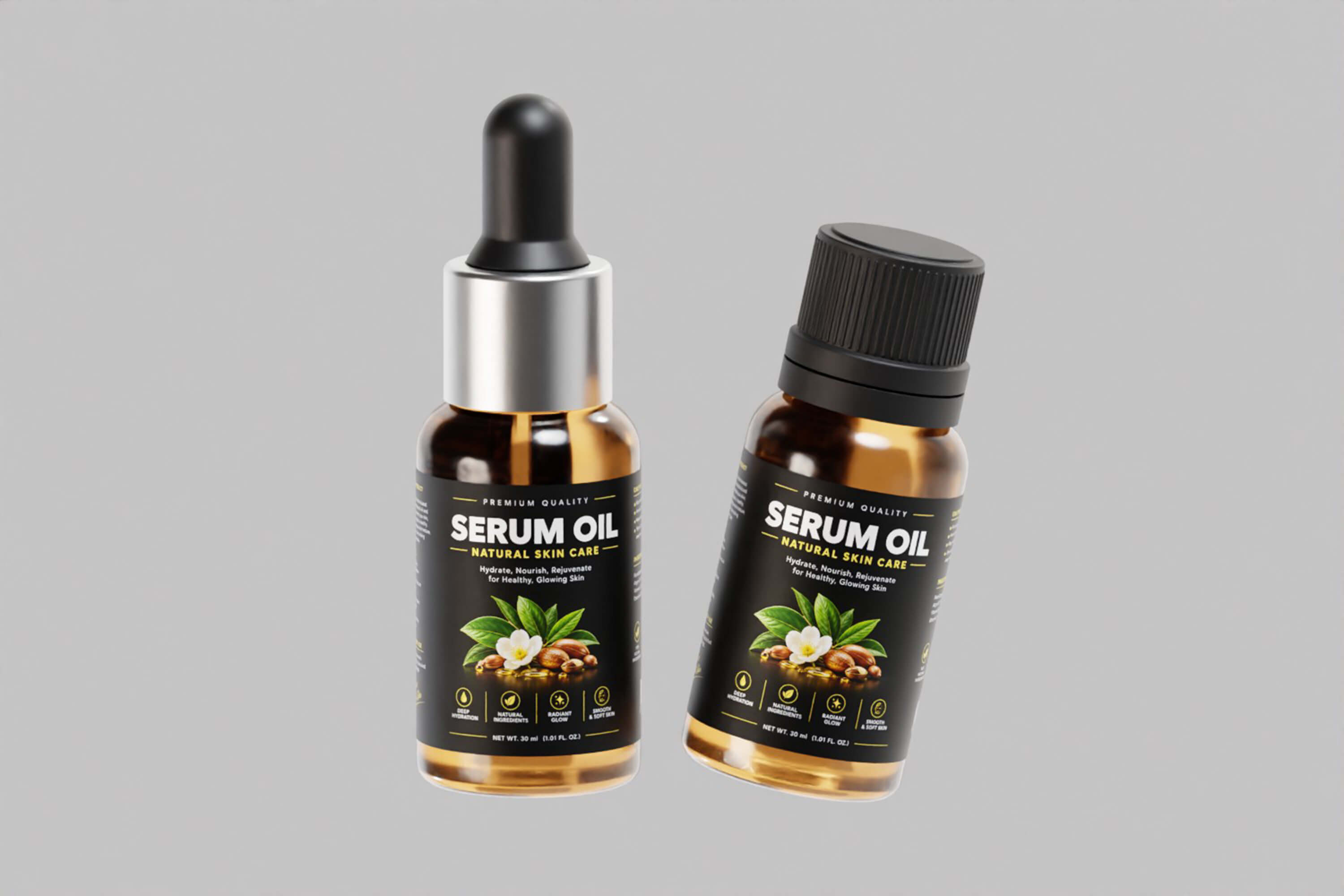 Premium Serum Oil Bottle 3D Model