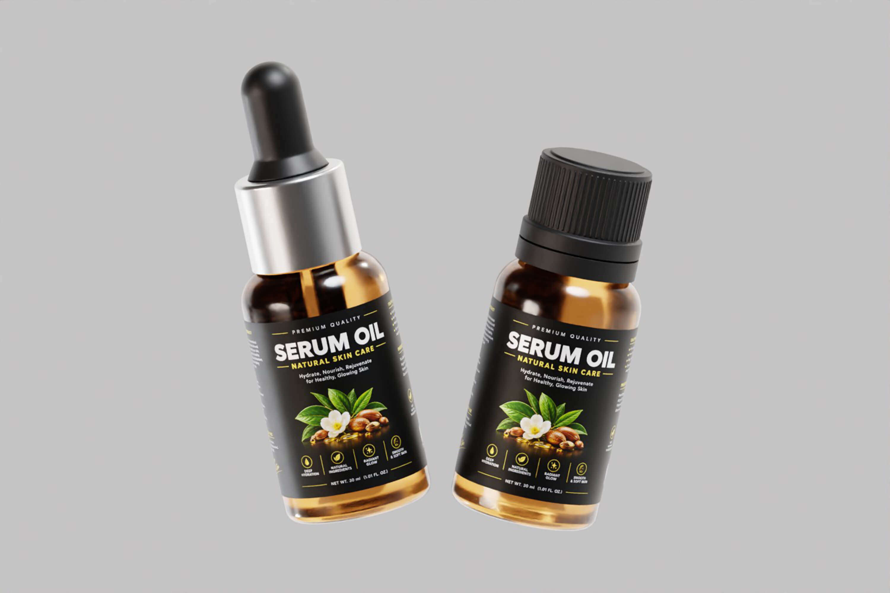 Premium Serum Oil Bottle 3D Model