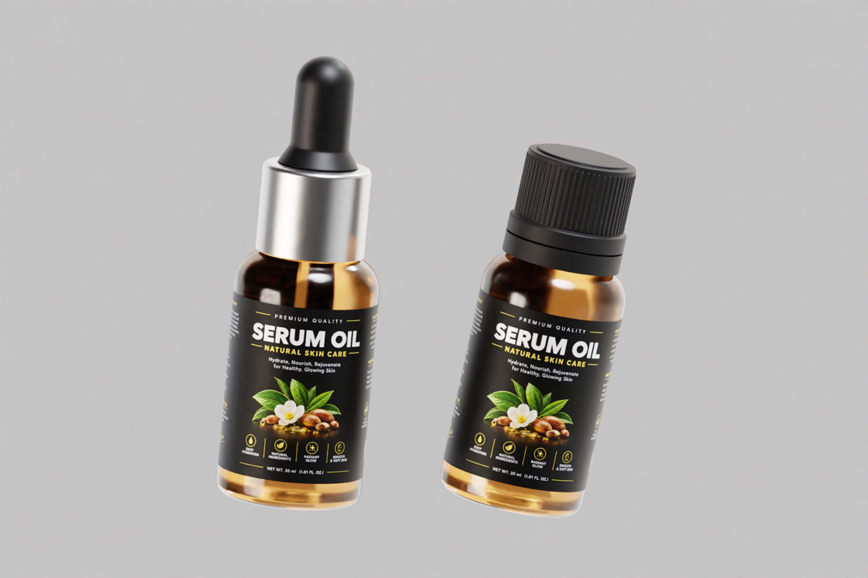 Premium Serum Oil Bottle 3D Model