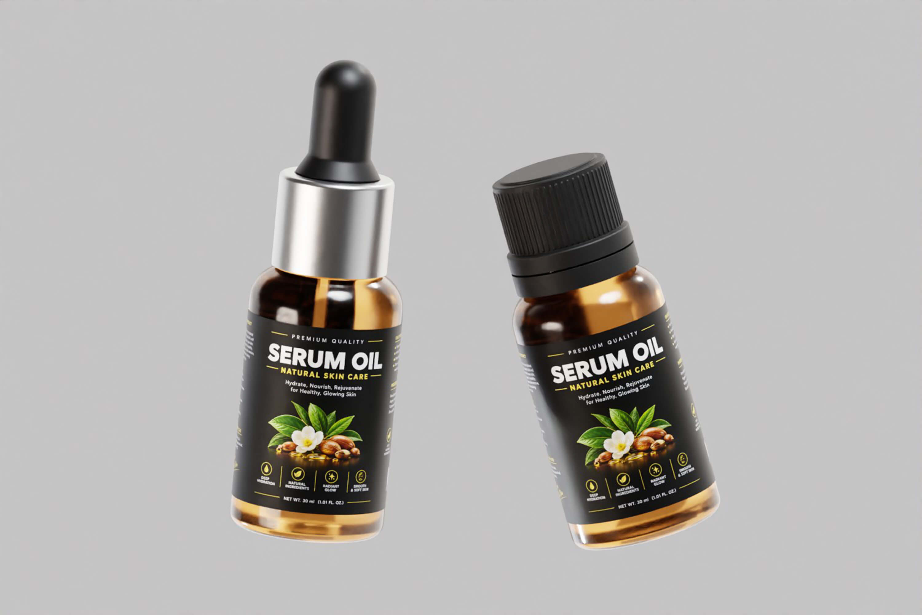 Premium Serum Oil Bottle 3D Model