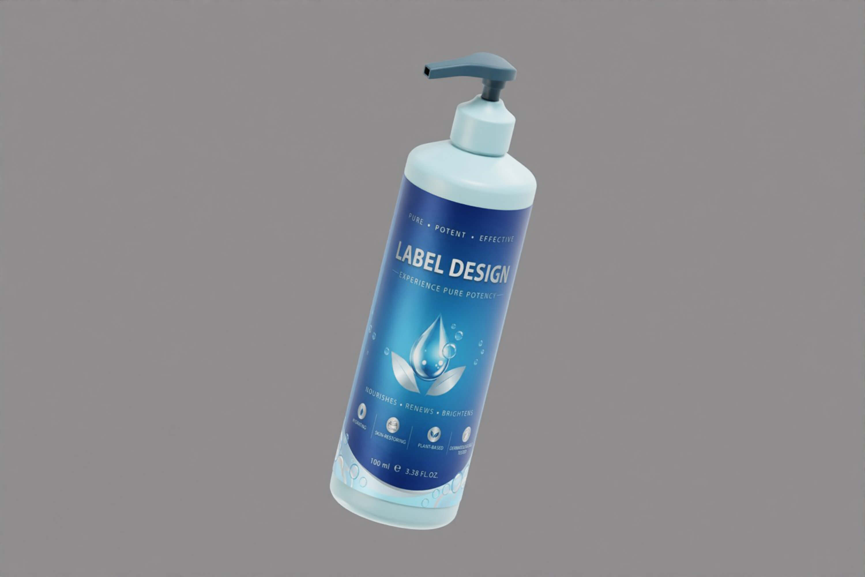 Pump Dispenser Bottle 3D Model