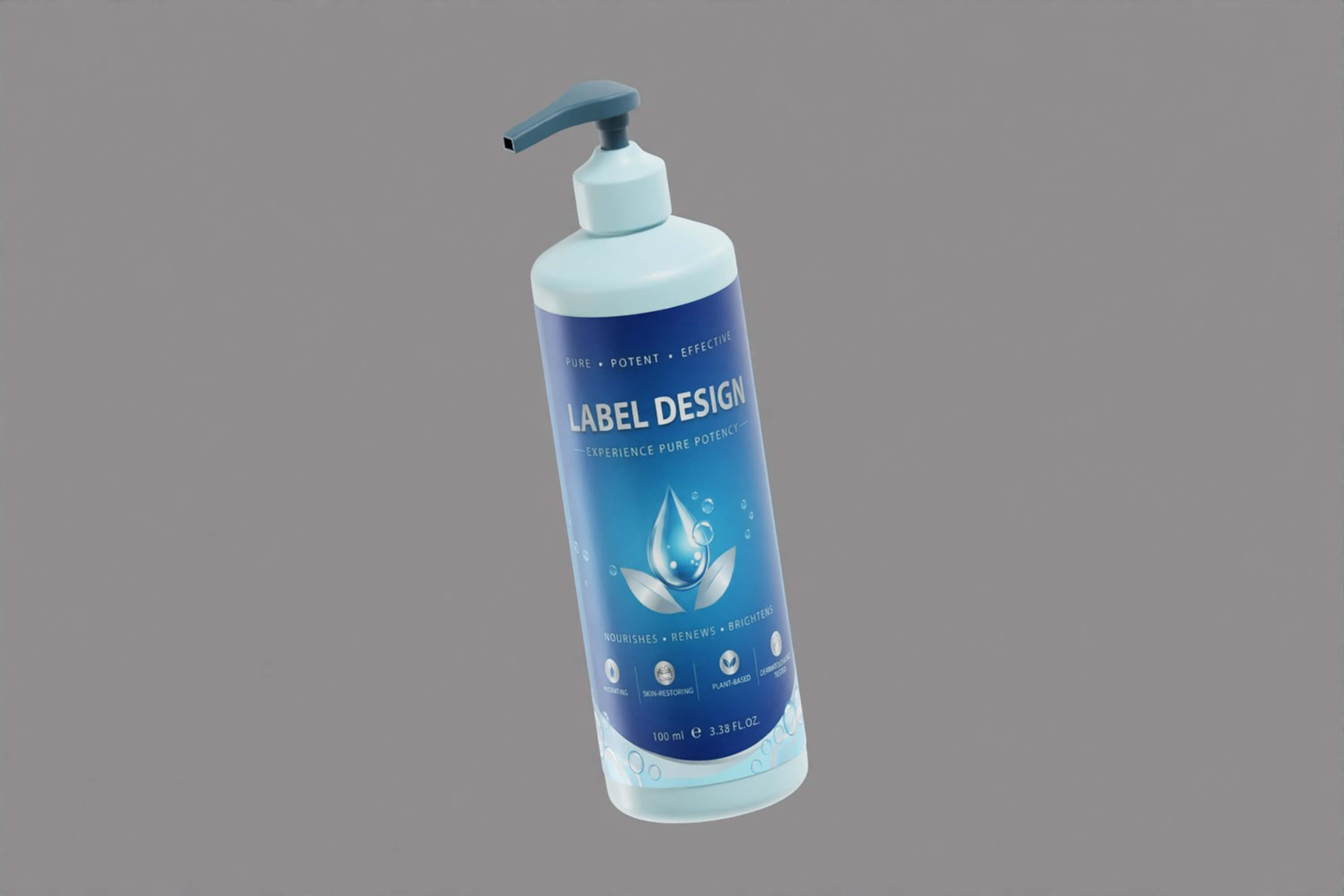 Pump Dispenser Bottle 3D Model