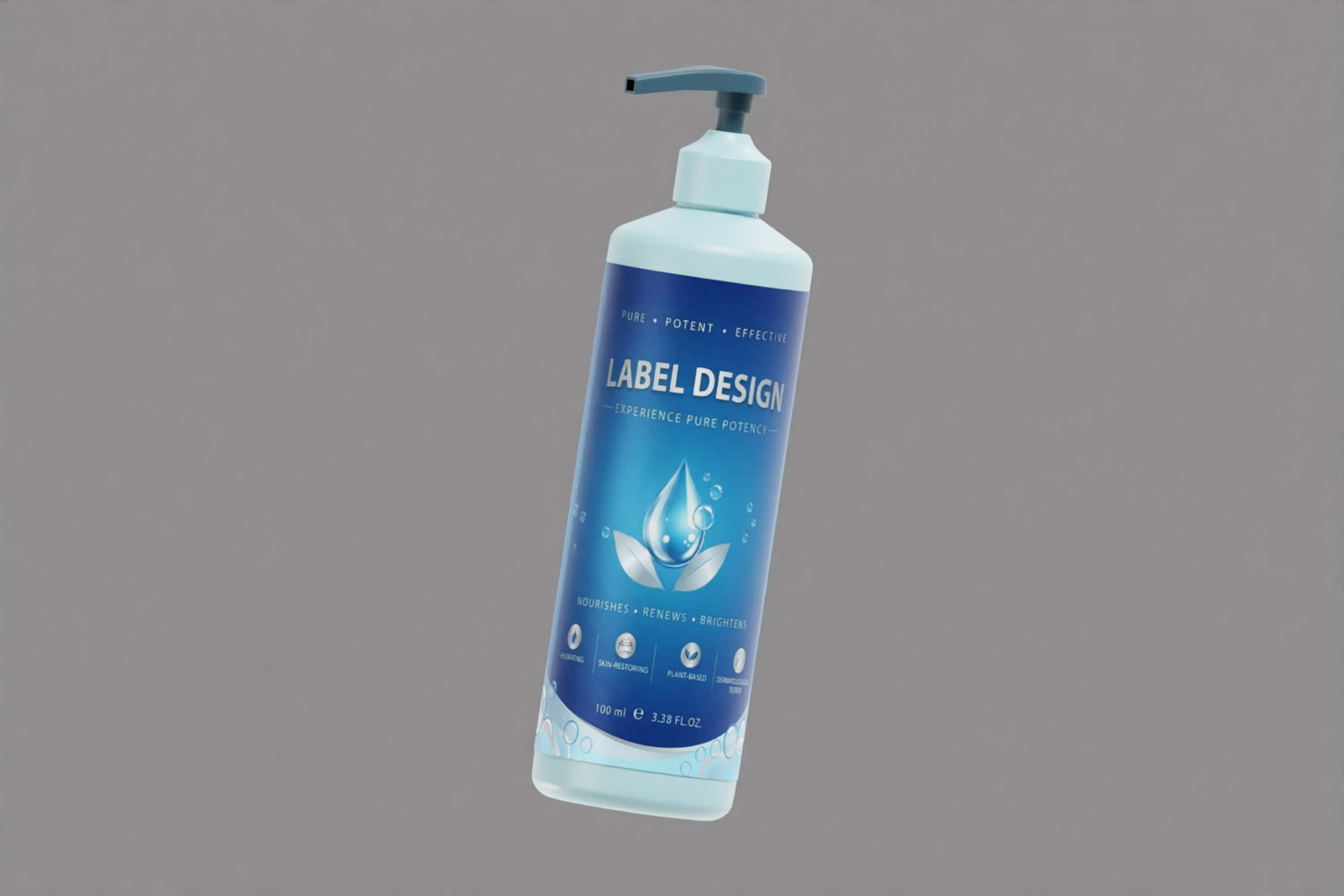Pump Dispenser Bottle 3D Model