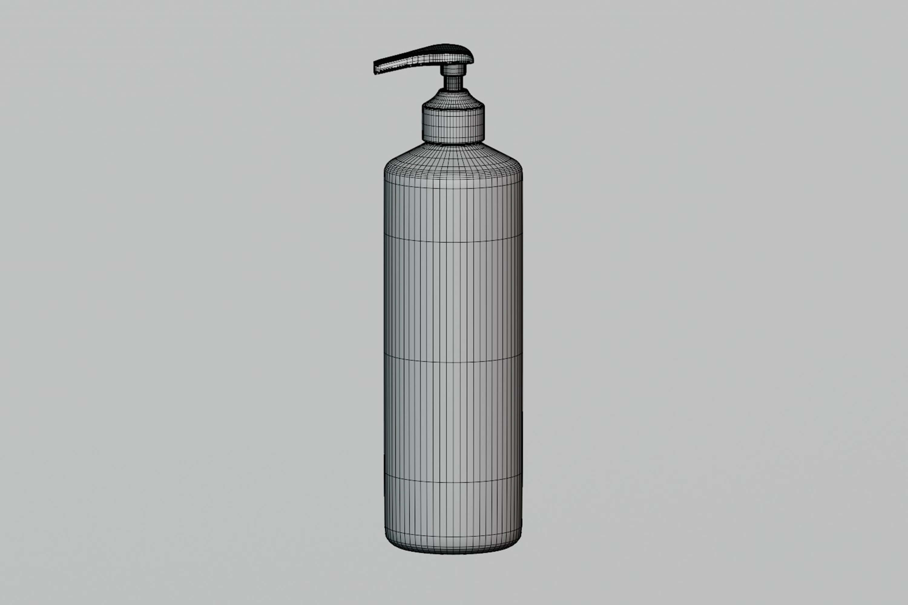 Pump Dispenser Bottle 3D Model