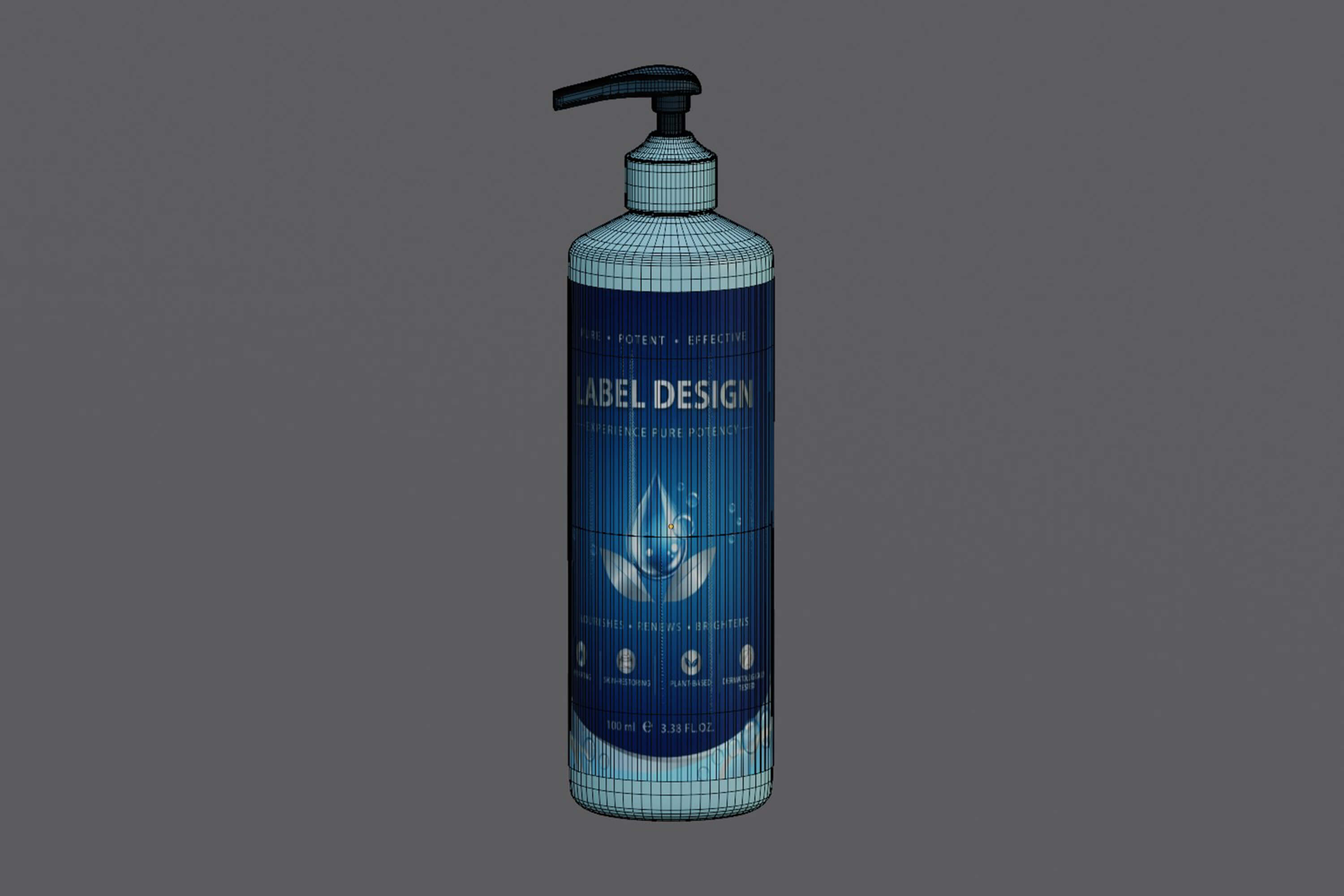 Pump Dispenser Bottle 3D Model