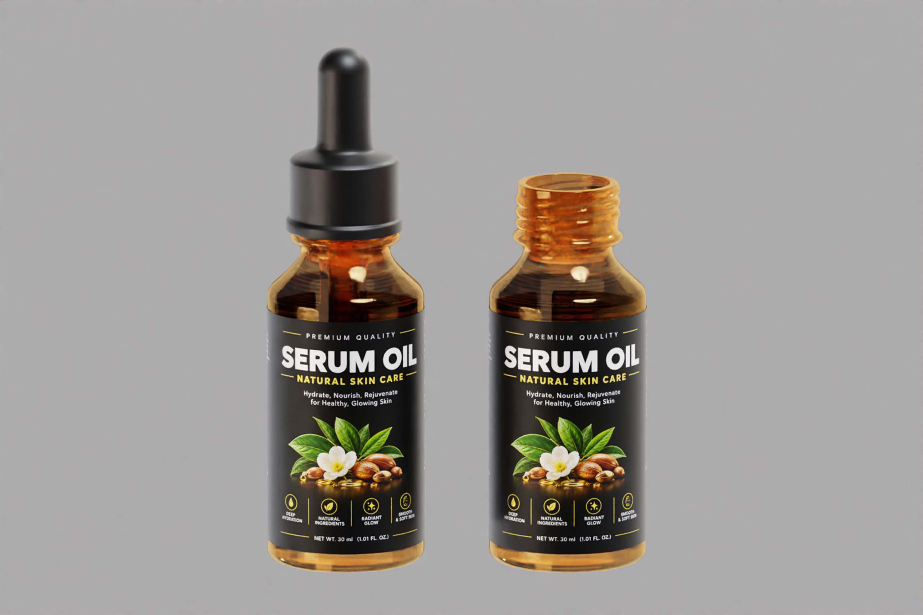 Serum Oil Dropper Bottle 3D Model