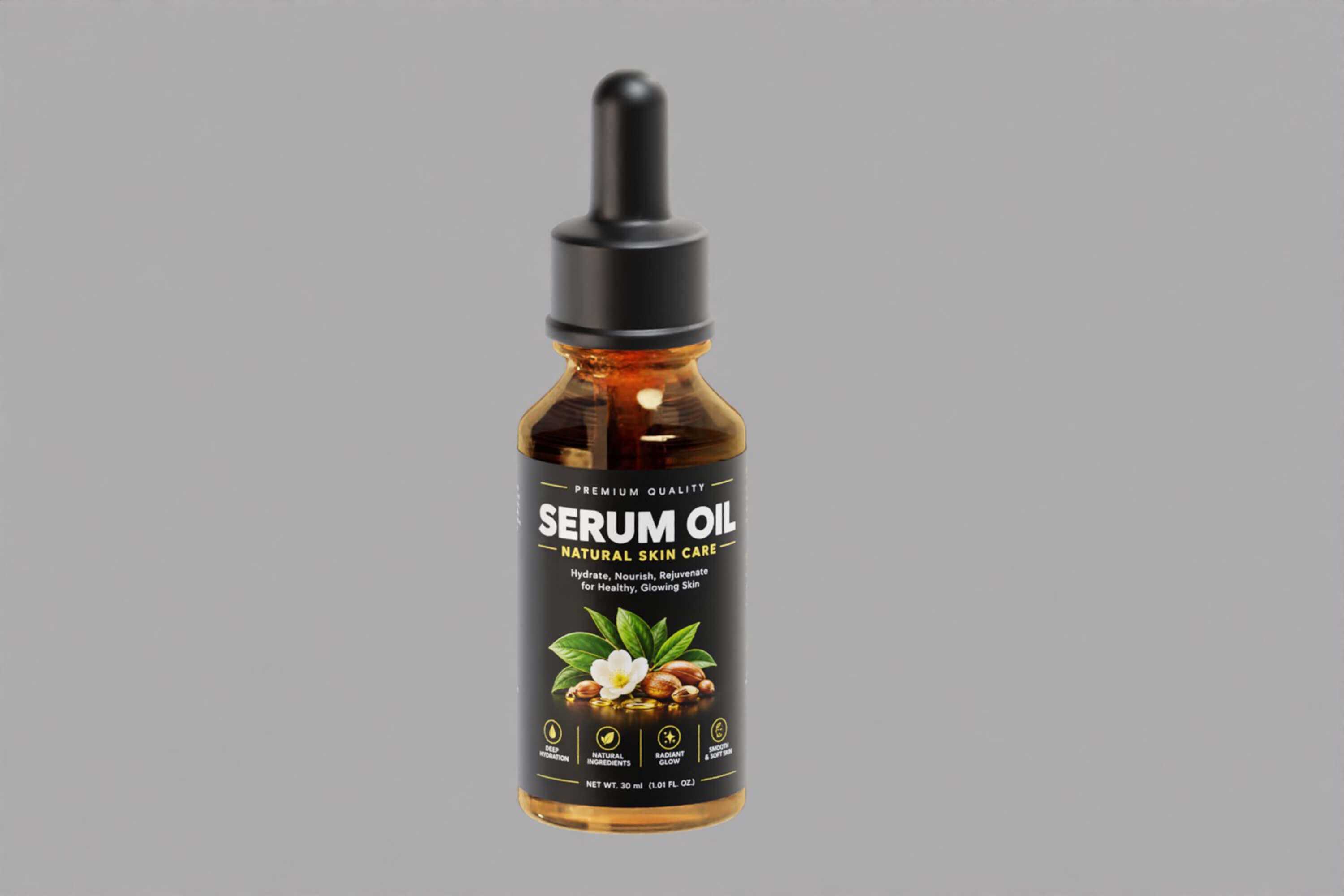 Serum Oil Dropper Bottle 3D Model