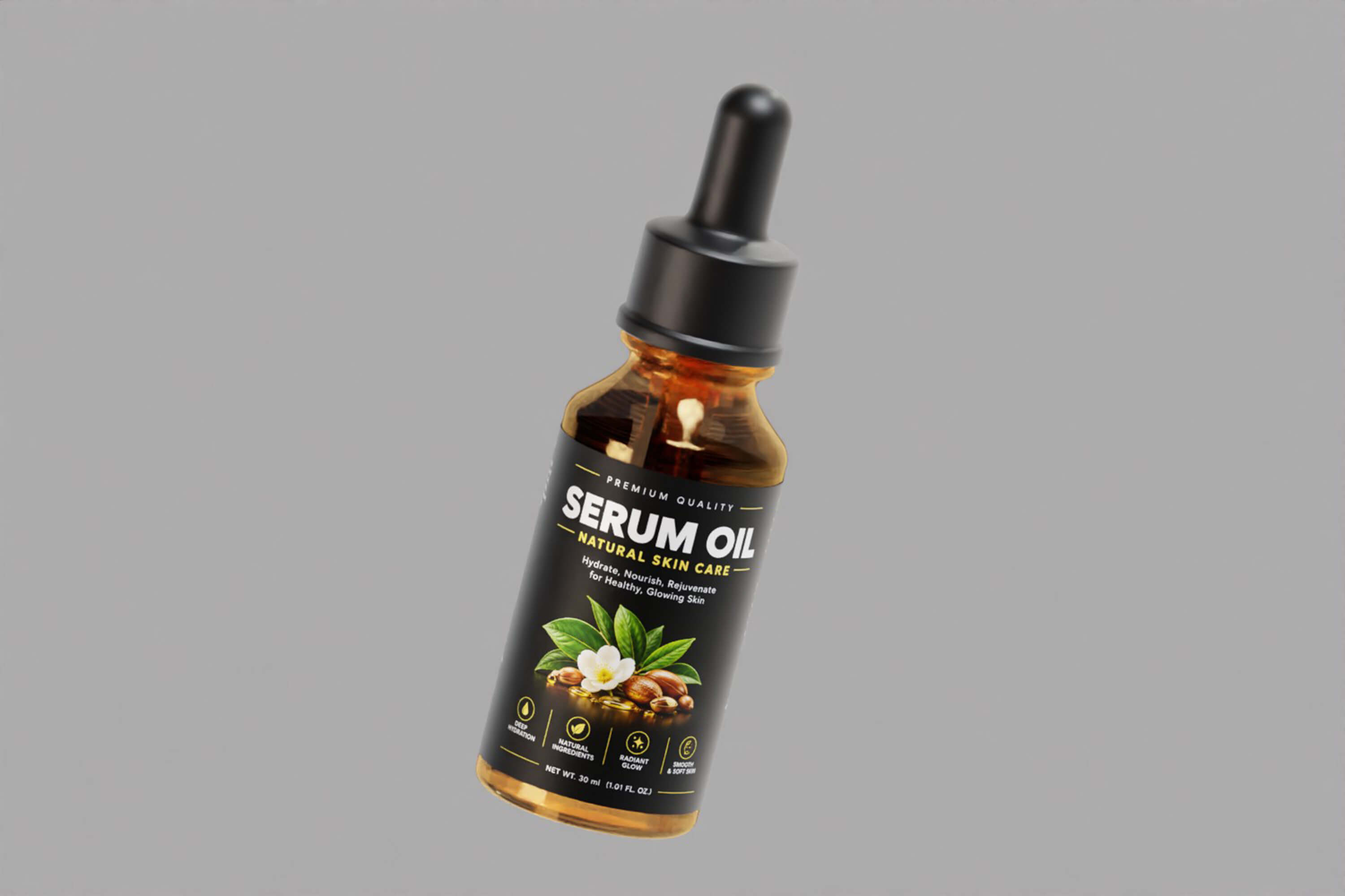 Serum Oil Dropper Bottle 3D Model