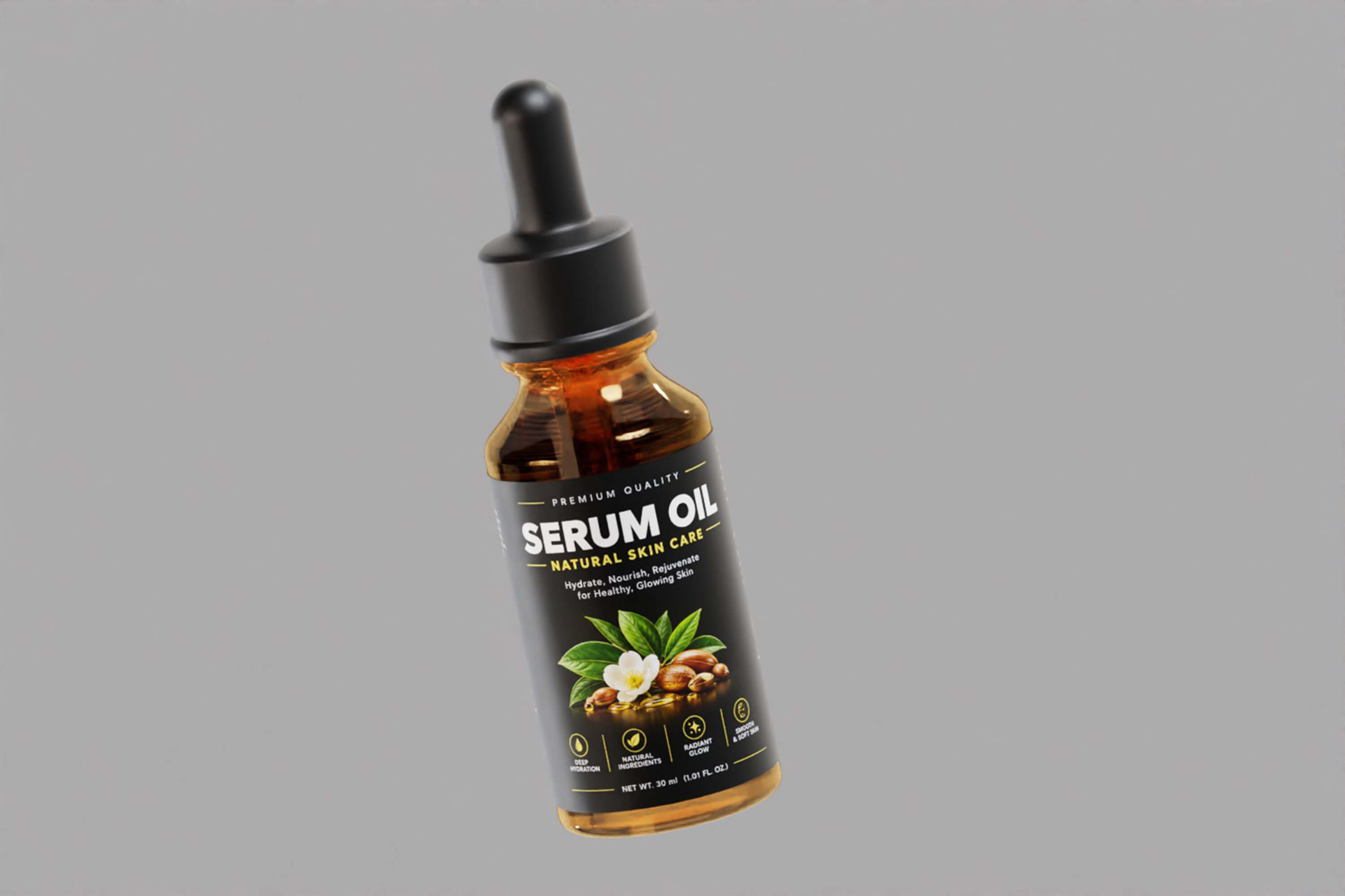Serum Oil Dropper Bottle 3D Model