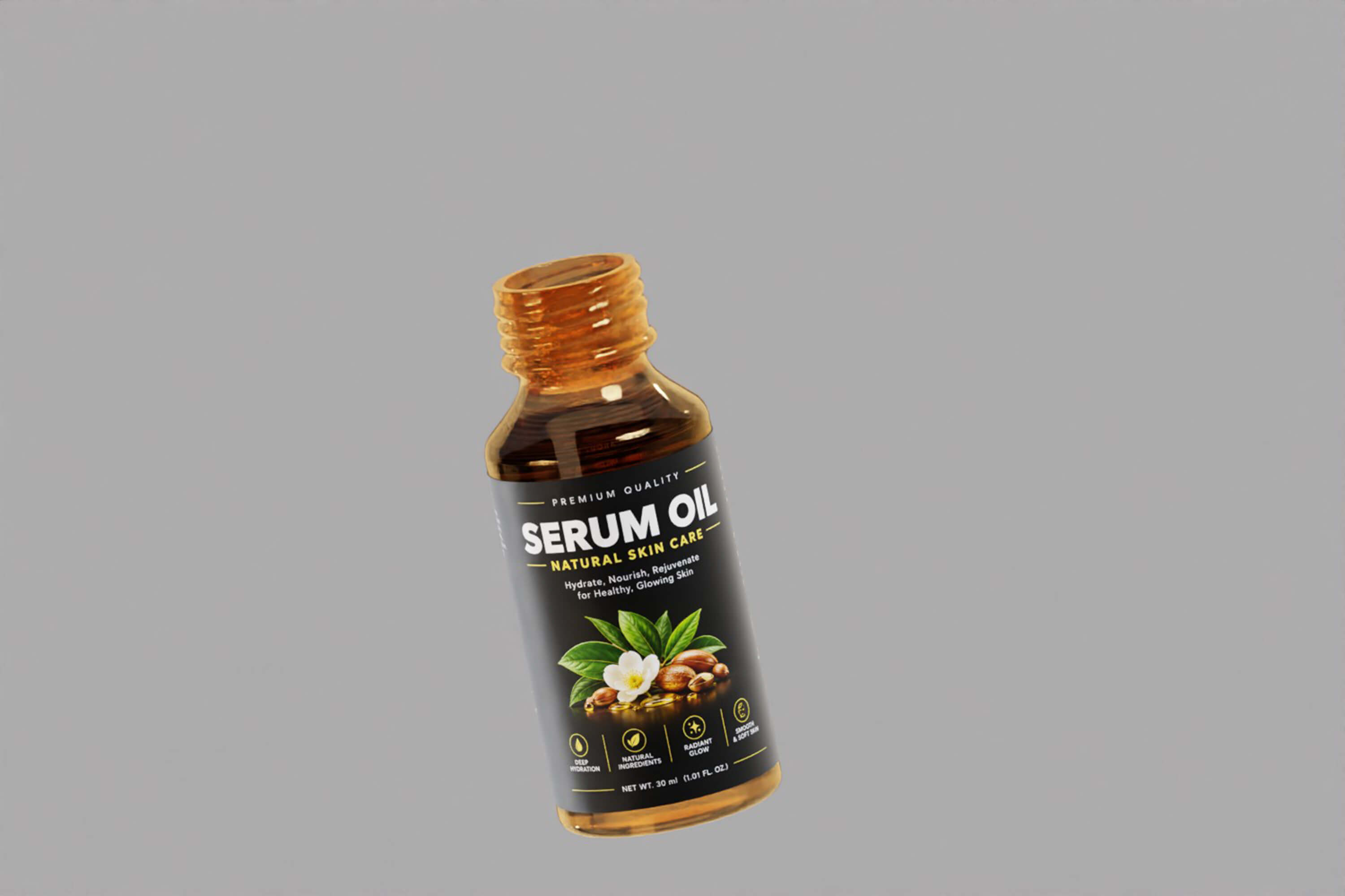 Serum Oil Dropper Bottle 3D Model