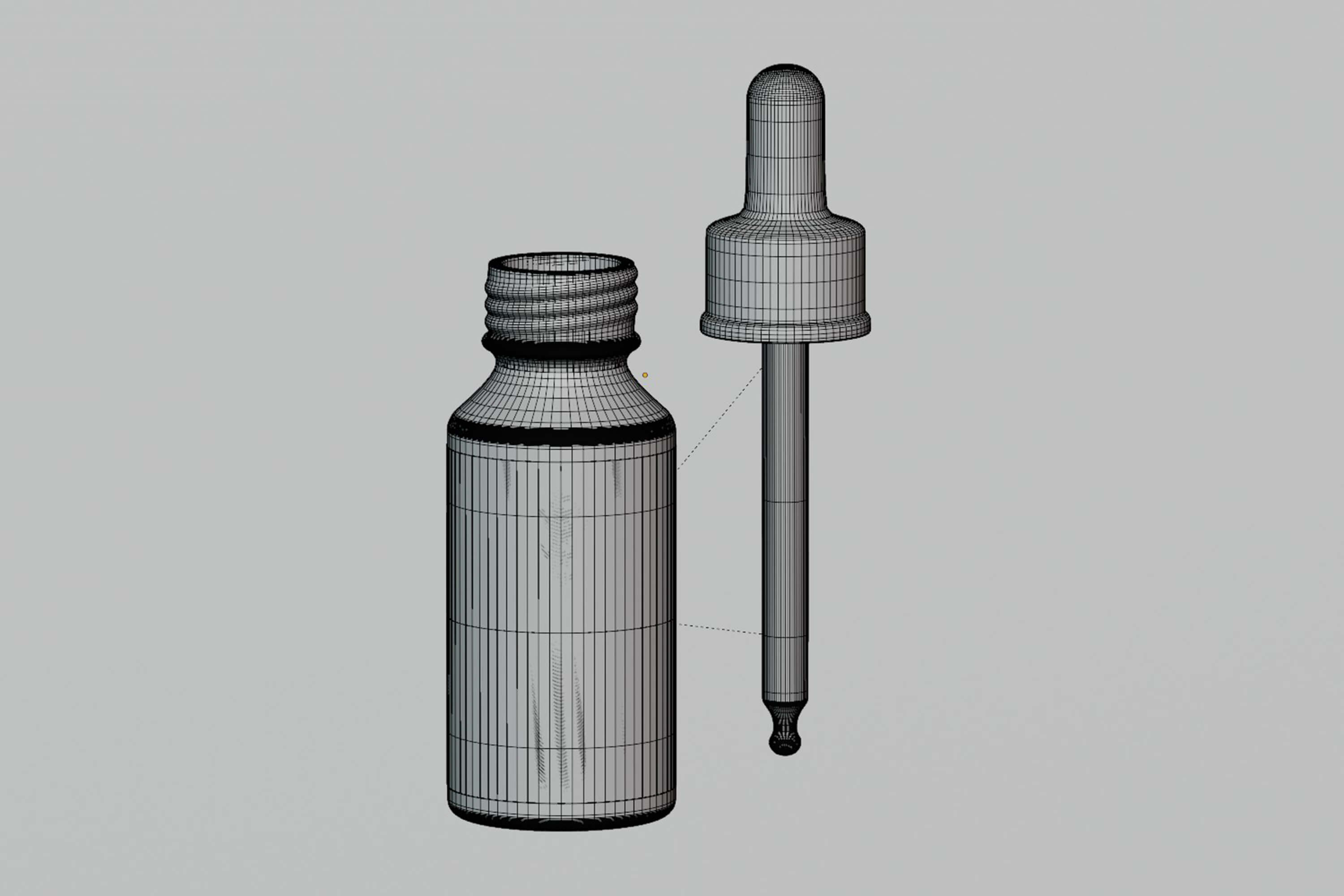 Serum Oil Dropper Bottle 3D Model