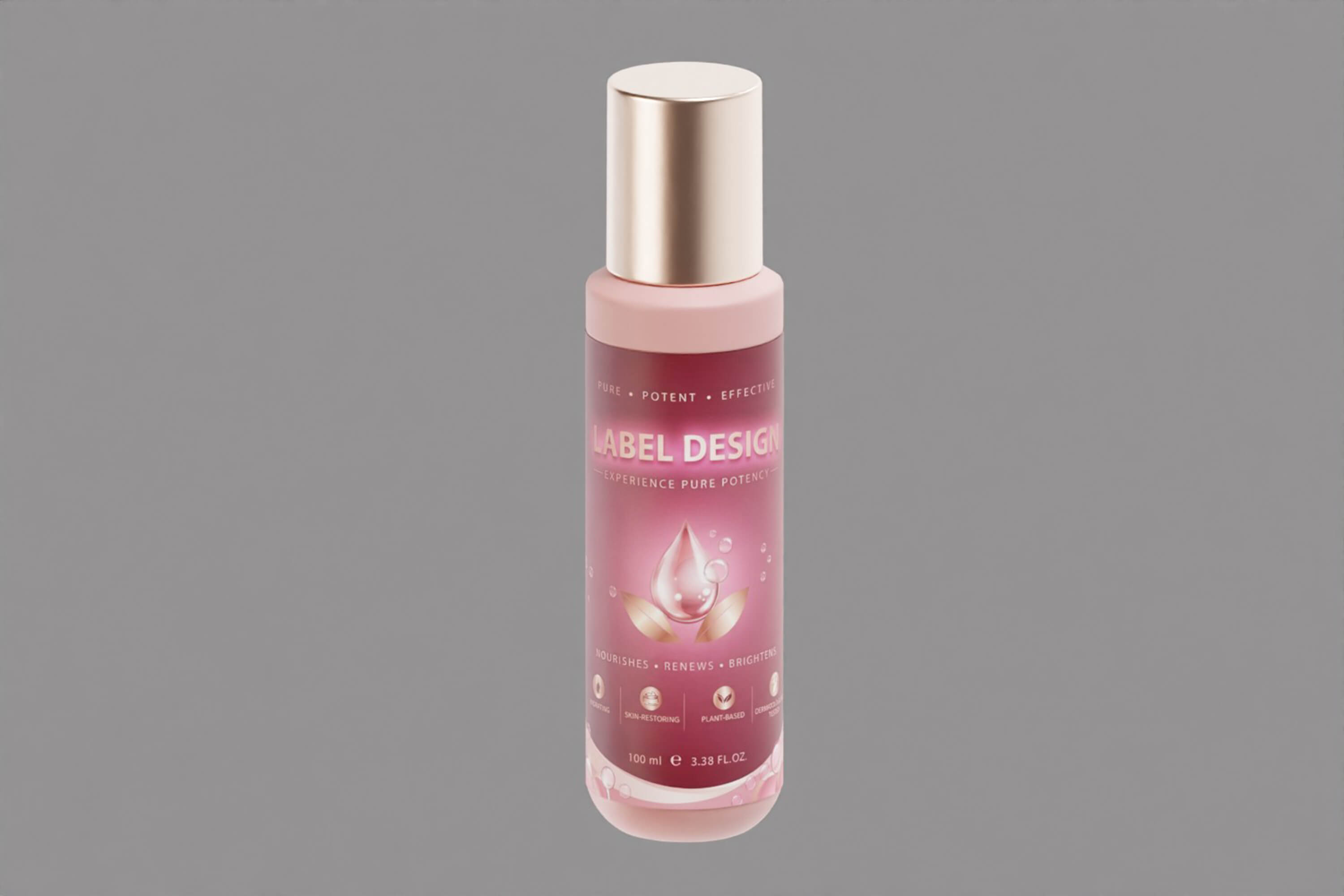 Serum Pump Bottle Container 3D Model