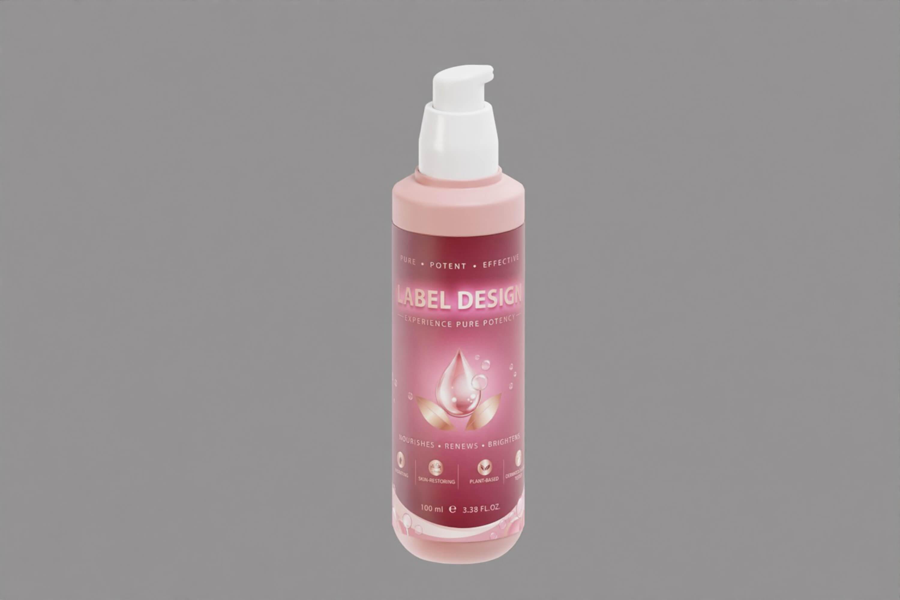 Serum Pump Bottle Container 3D Model
