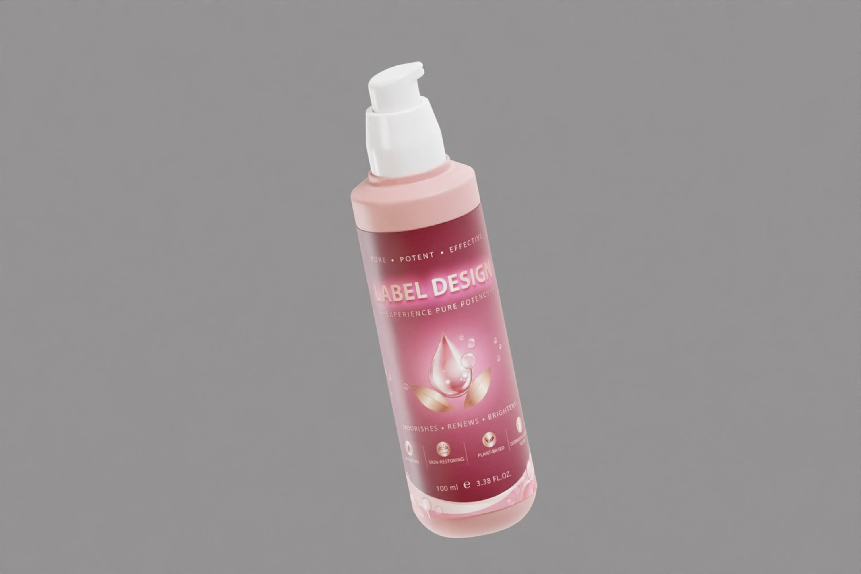 Serum Pump Bottle Container 3D Model