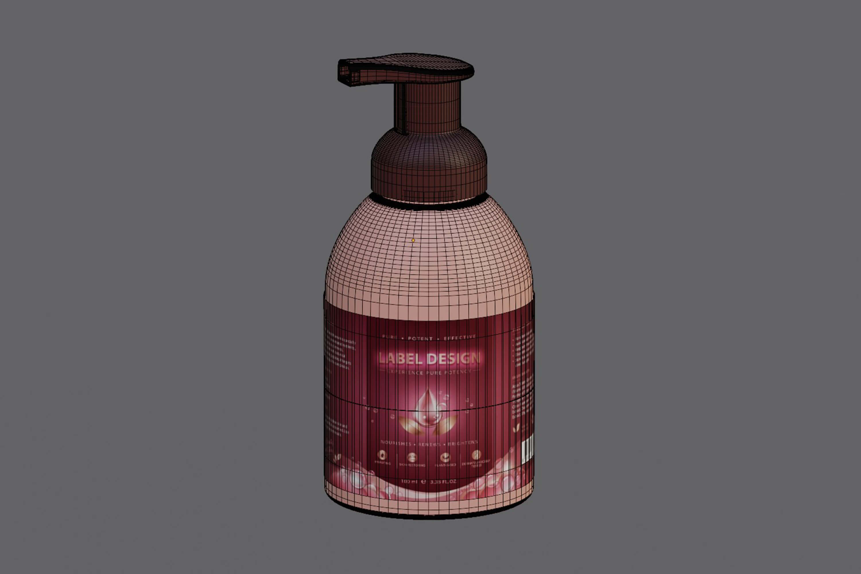 Skincare Lotion Pump Bottle 3D Model