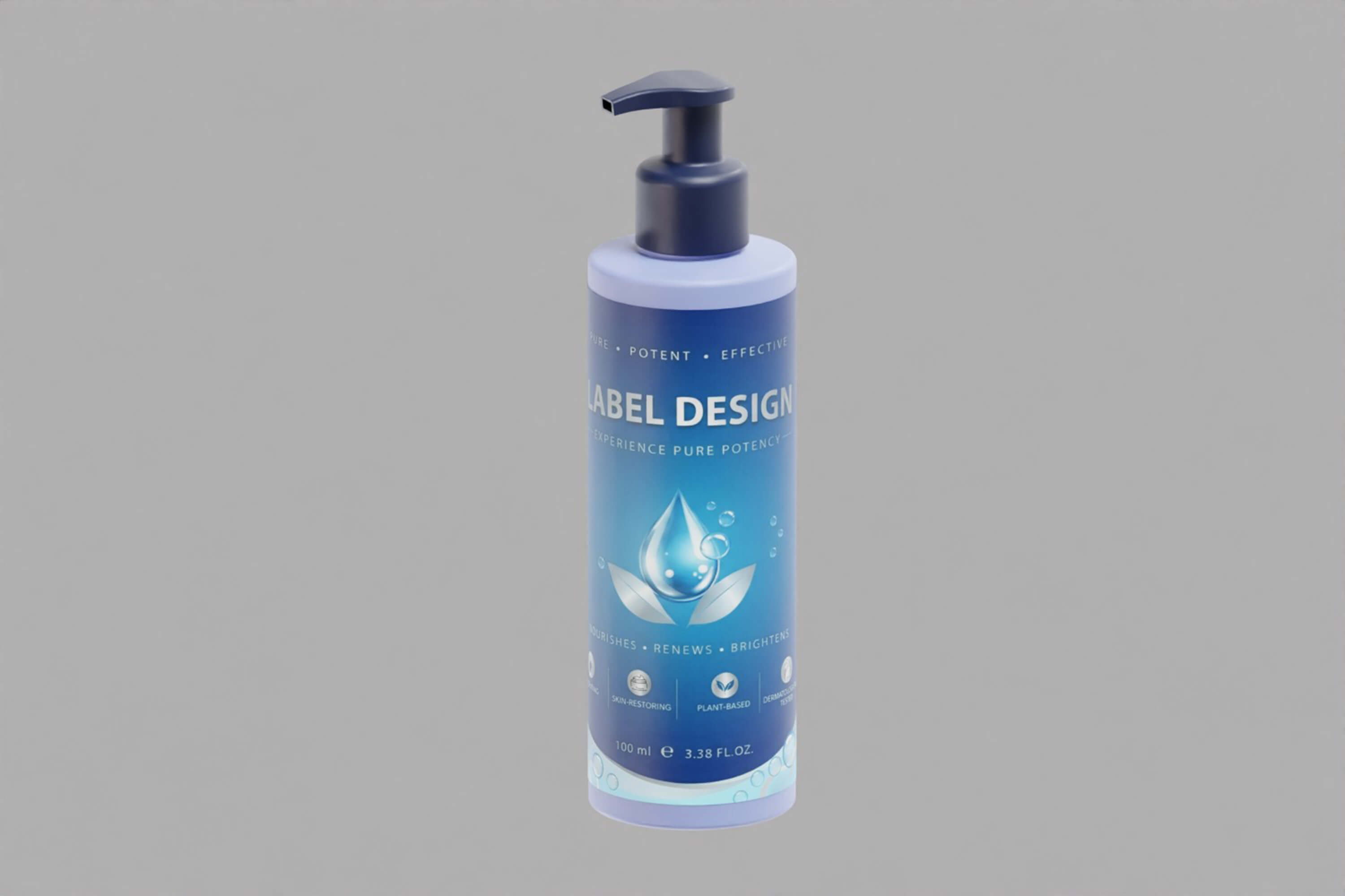 Skincare Lotion Pump Bottle 3D Model