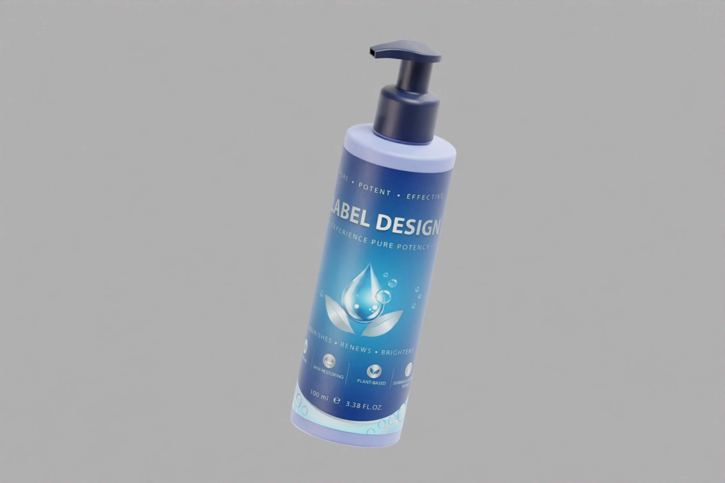 Skincare Lotion Pump Bottle 3D Model