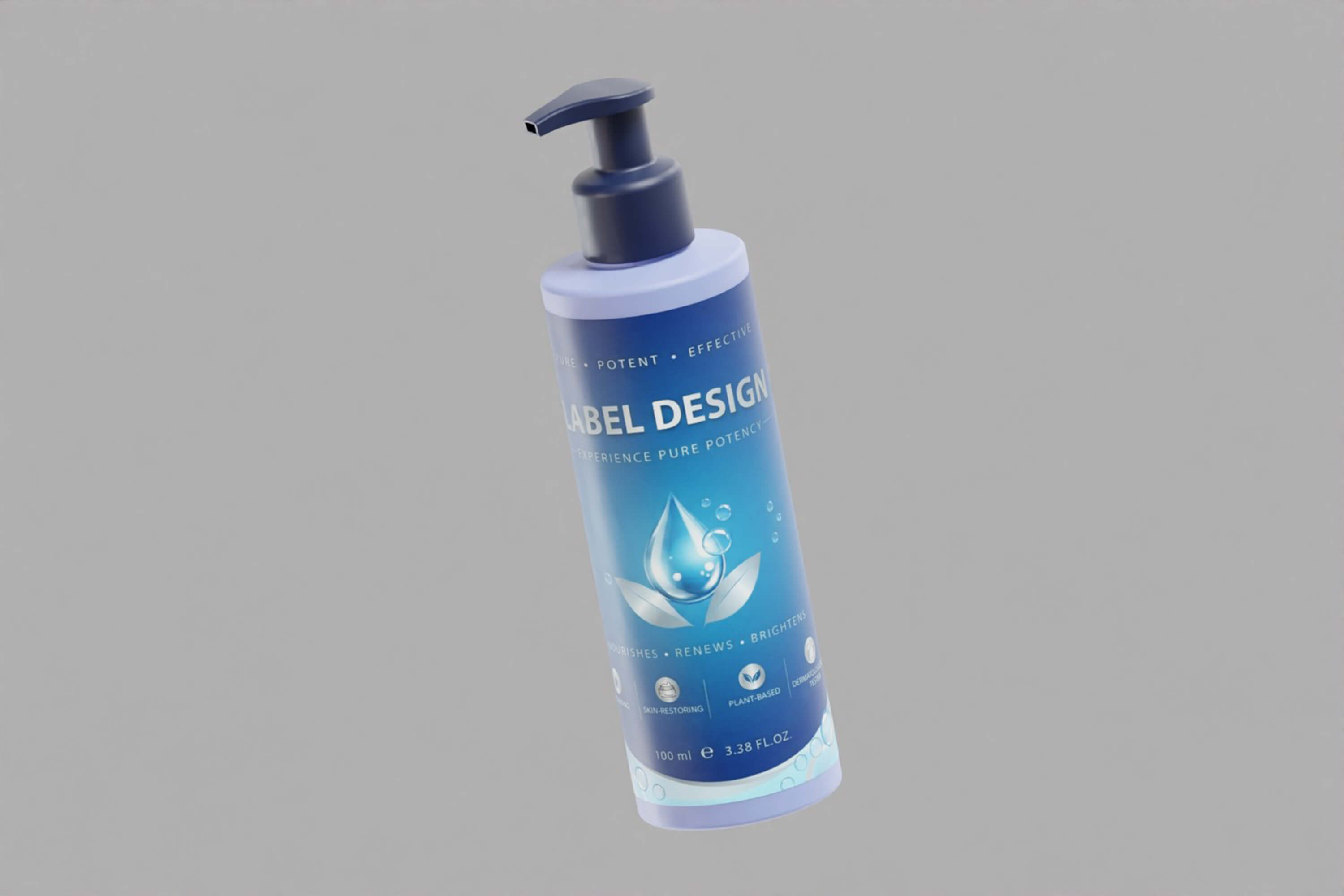 Skincare Lotion Pump Bottle 3D Model
