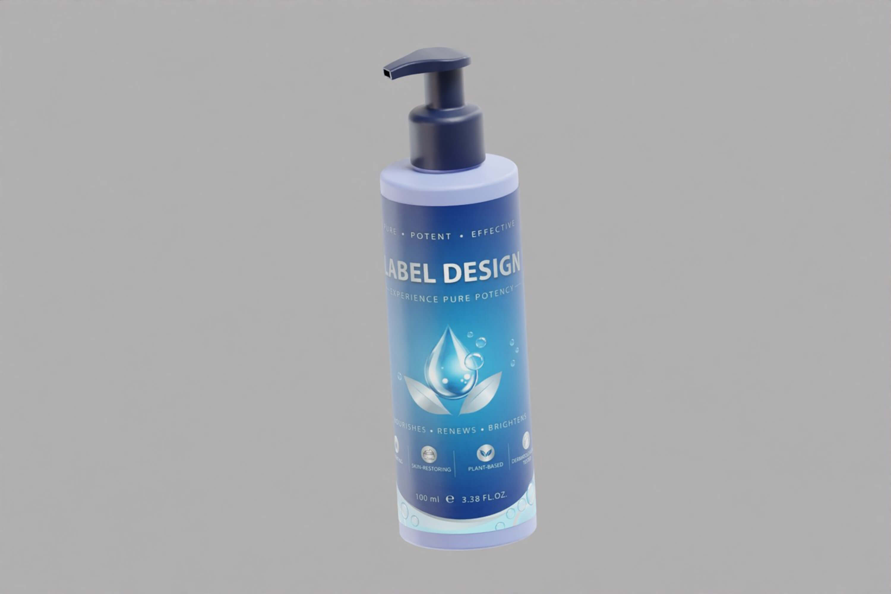 Skincare Lotion Pump Bottle 3D Model