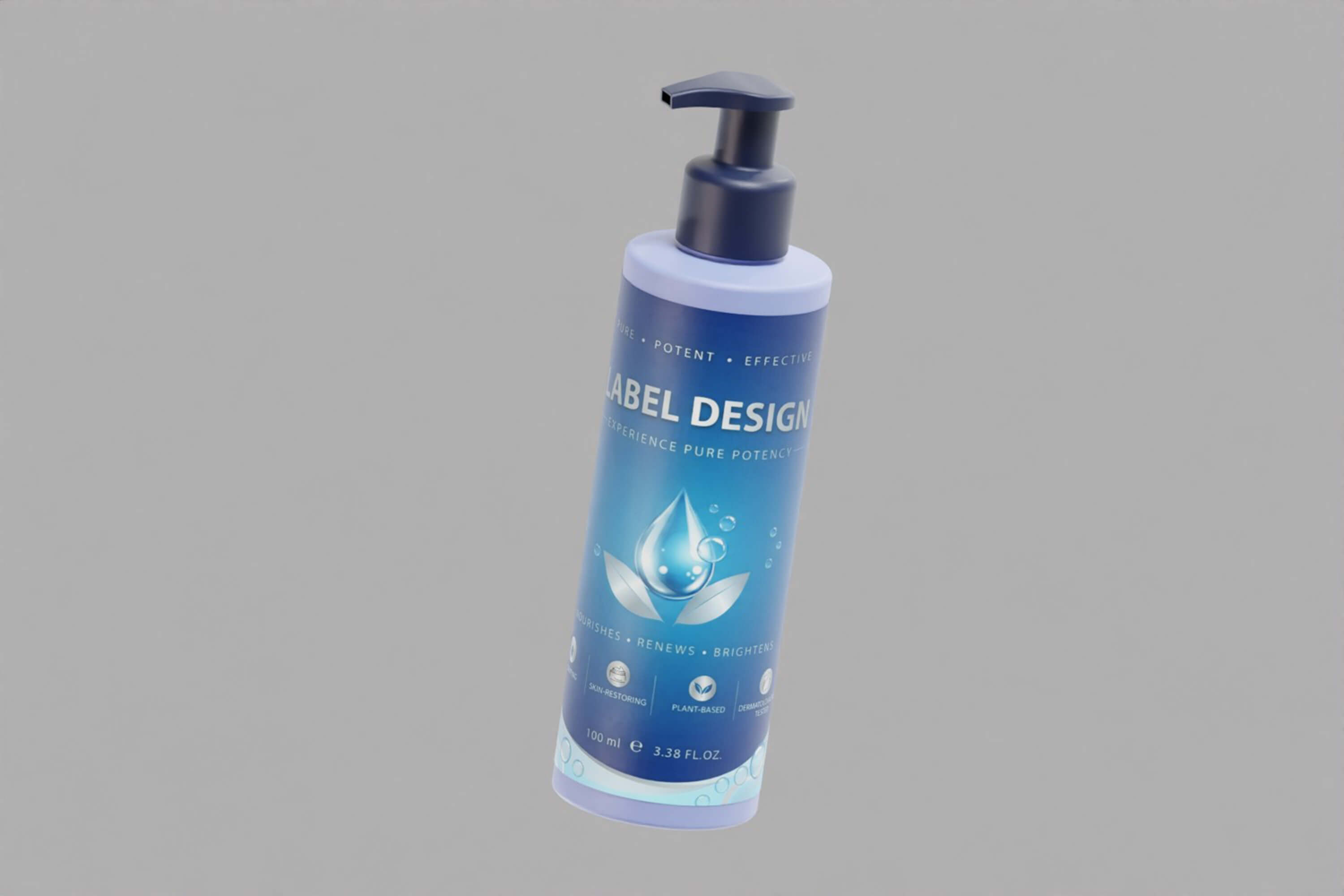 Skincare Lotion Pump Bottle 3D Model