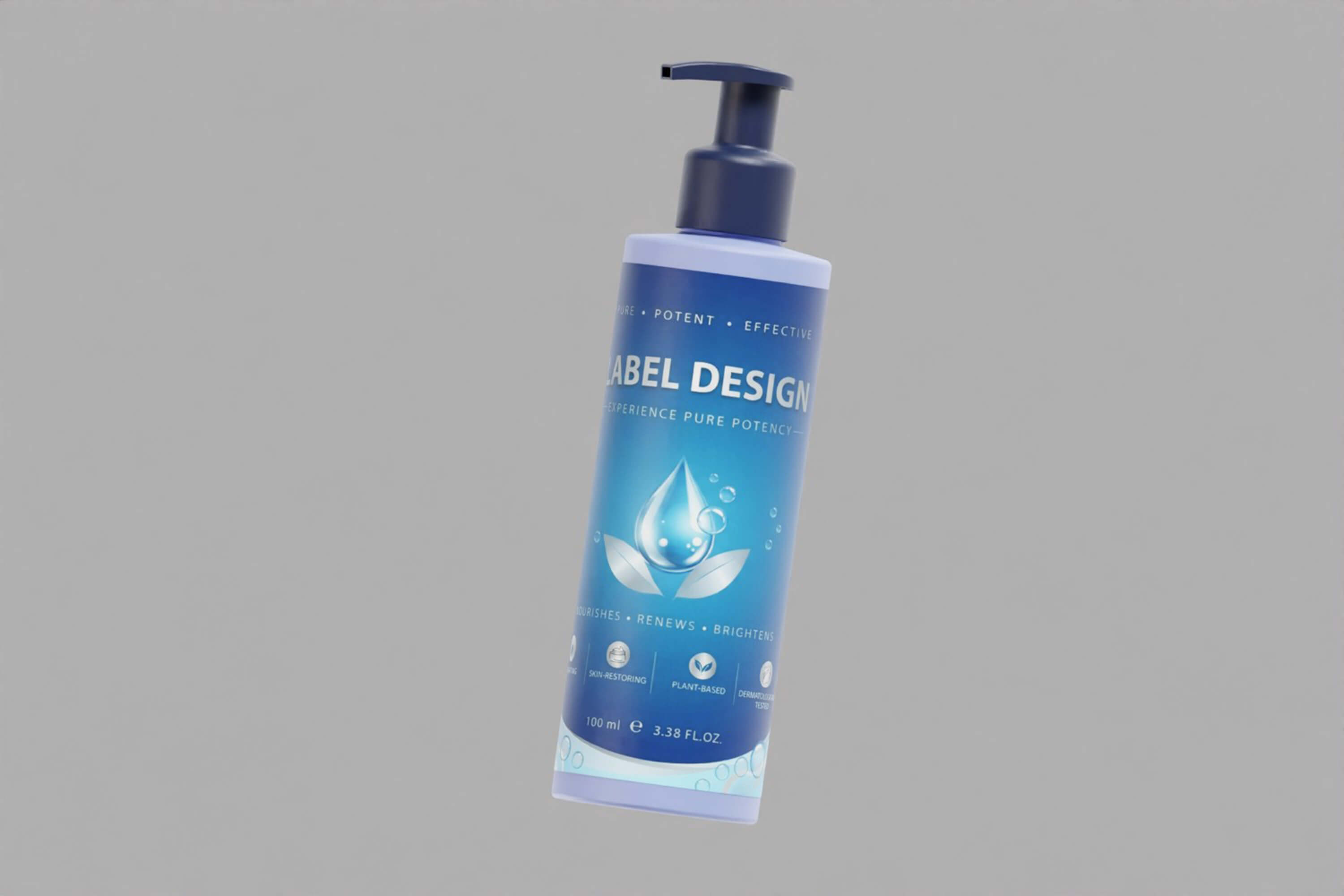 Skincare Lotion Pump Bottle 3D Model