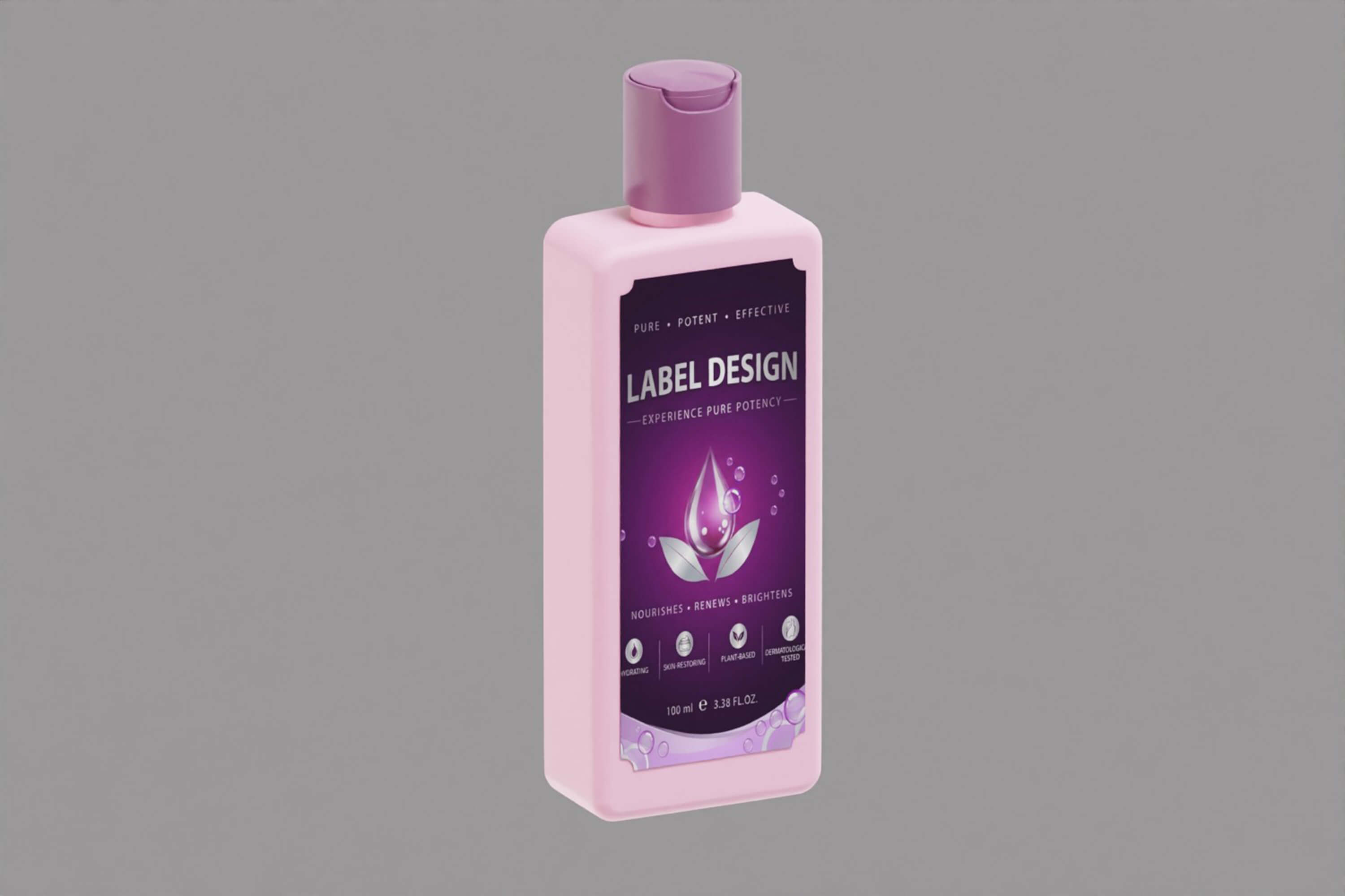 Square Lotion Bottle 3D Model