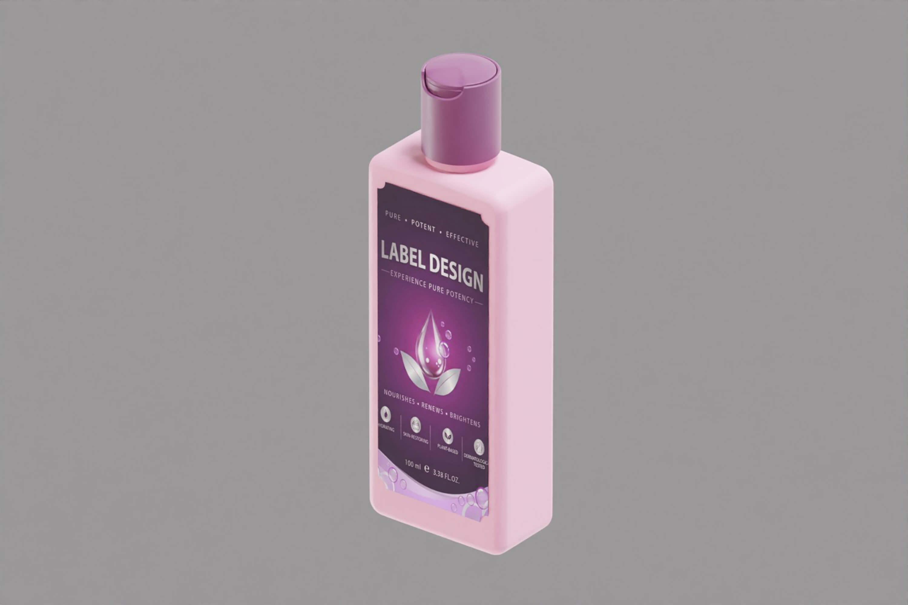 Square Lotion Bottle 3D Model