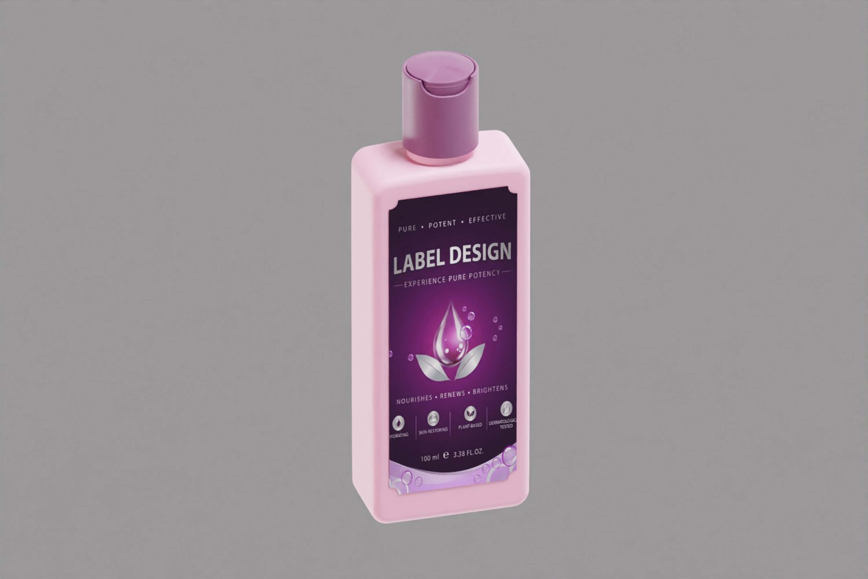 Square Lotion Bottle 3D Model
