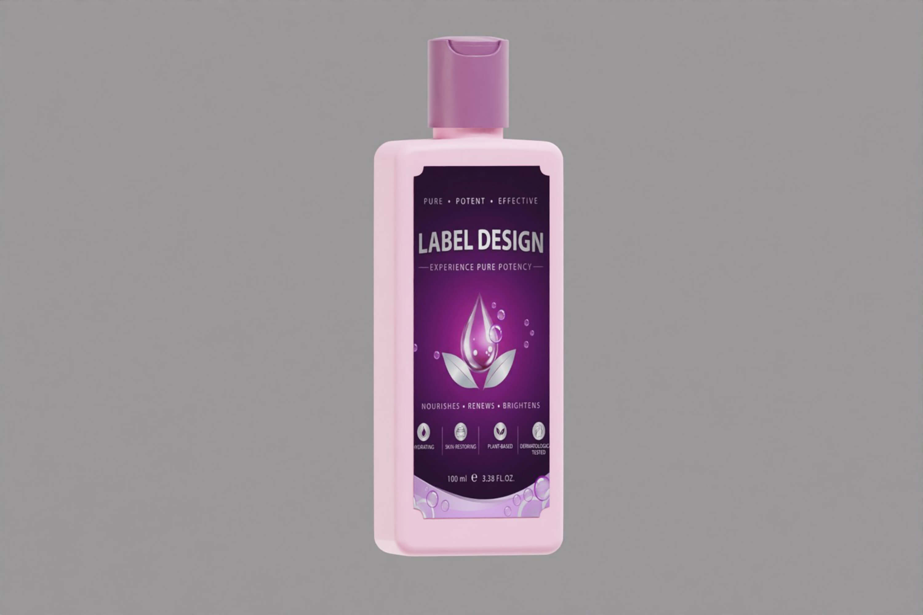 Square Lotion Bottle 3D Model