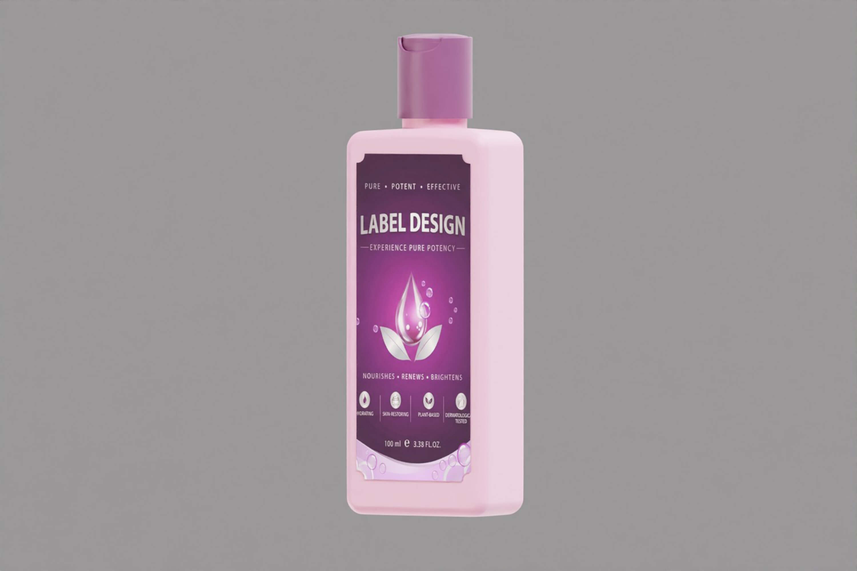 Square Lotion Bottle 3D Model