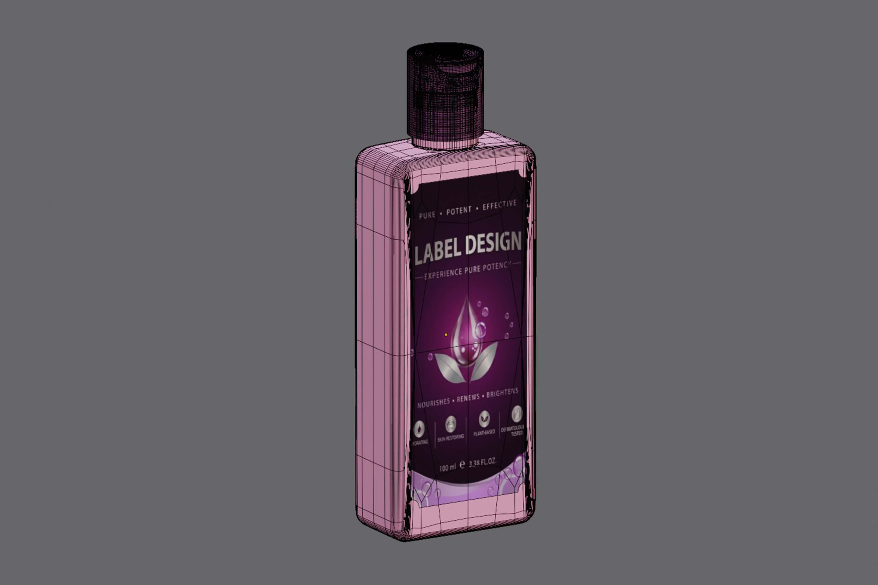 Square Lotion Bottle 3D Model