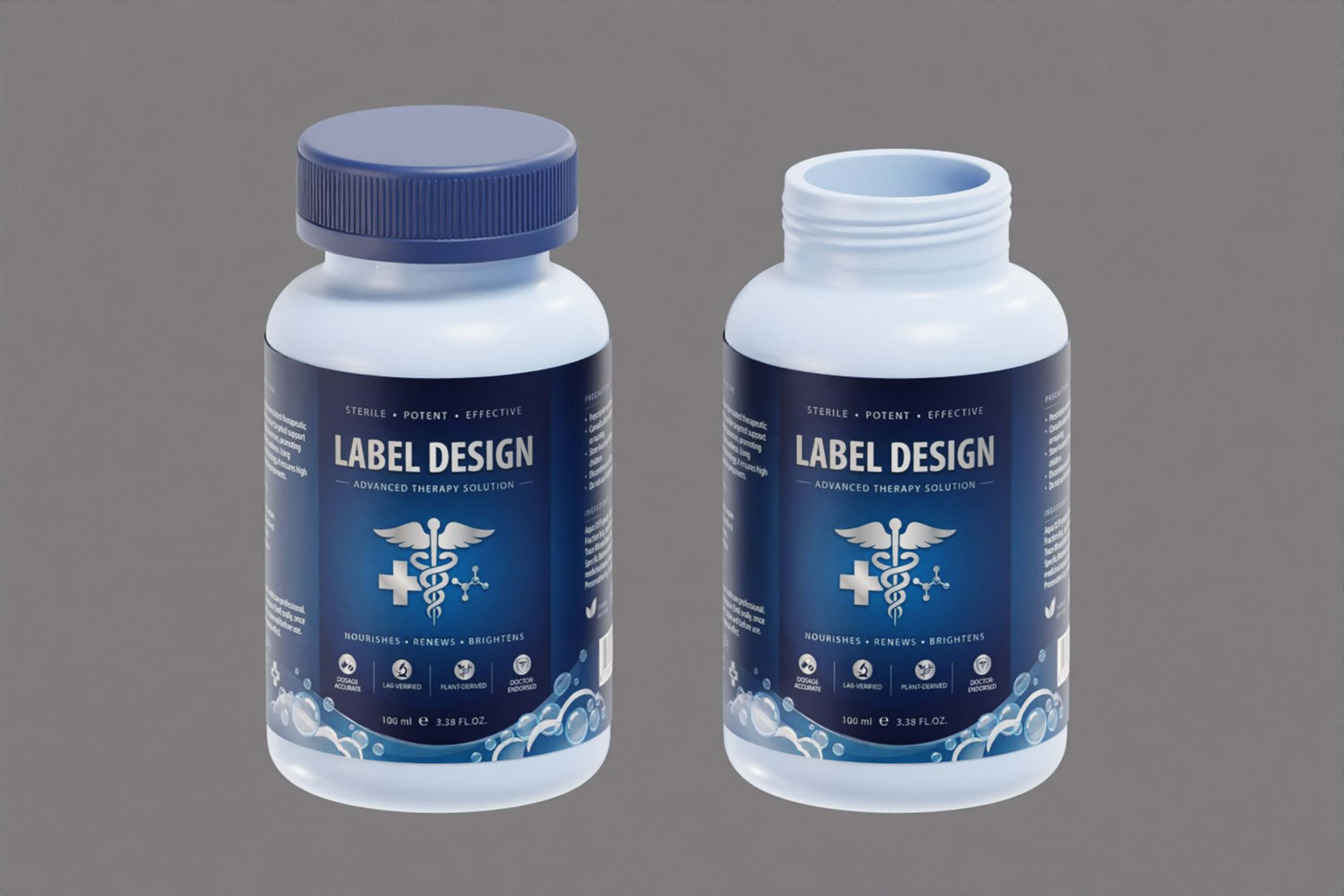 Supplement Pill Bottle Container 3D Model