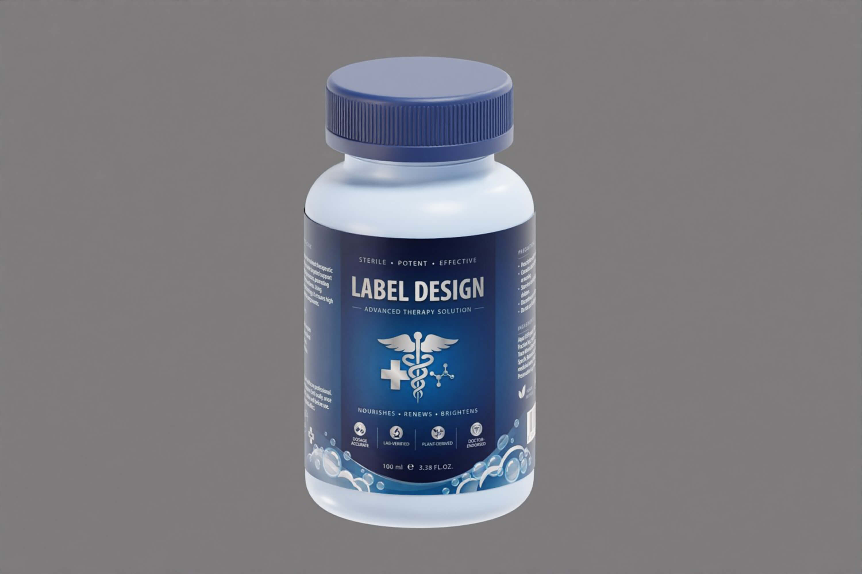 Supplement Pill Bottle Container 3D Model