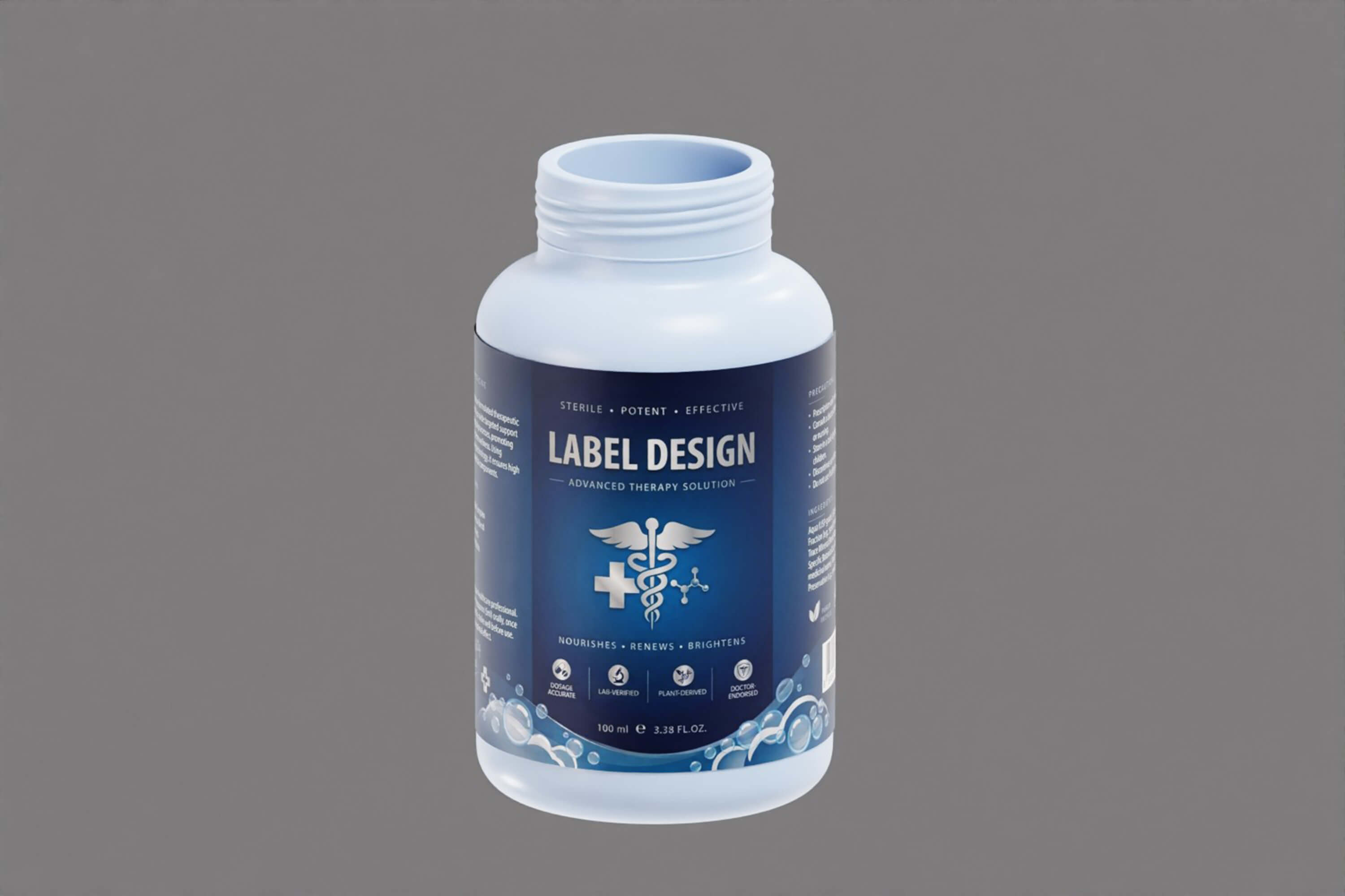 Supplement Pill Bottle Container 3D Model