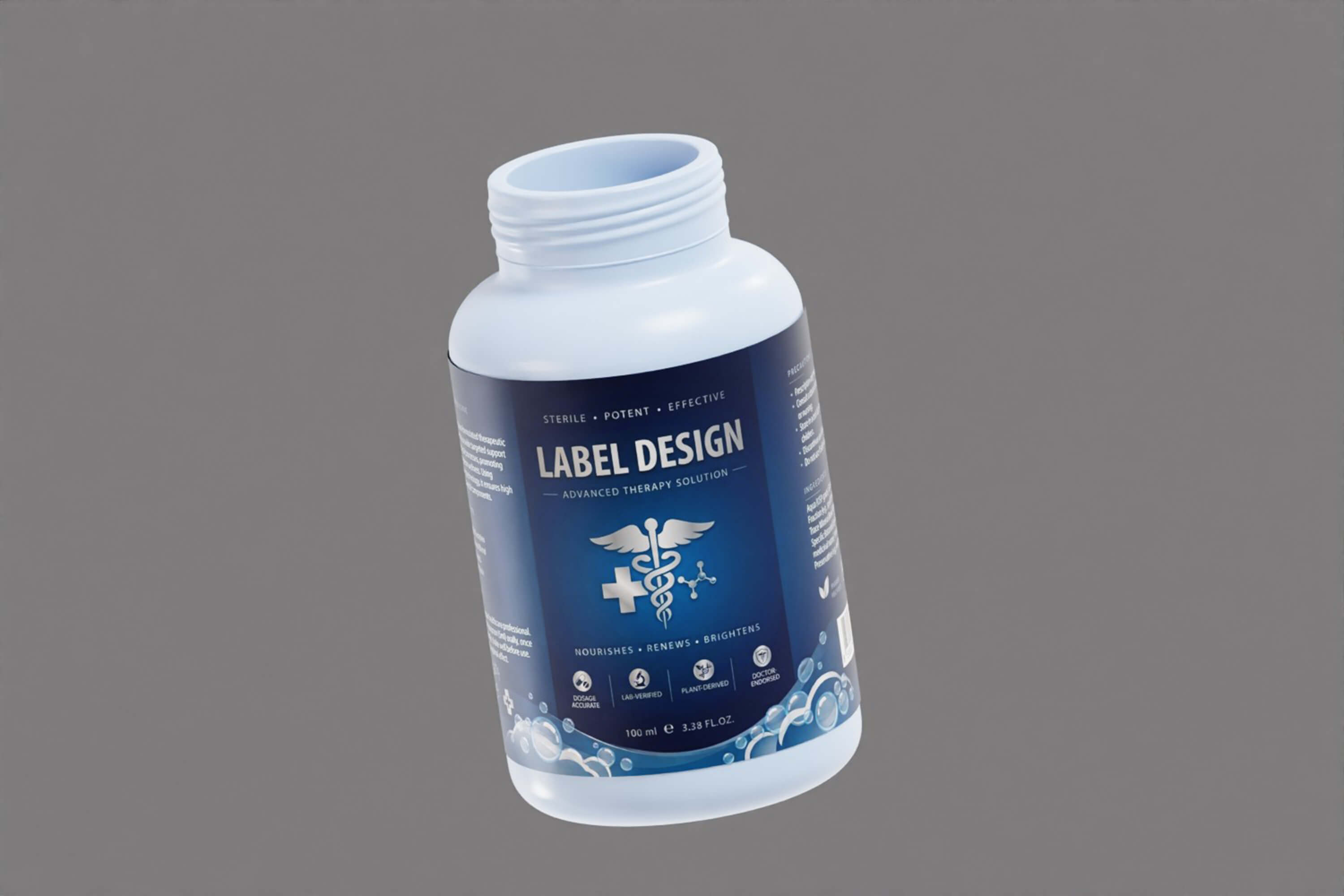 Supplement Pill Bottle Container 3D Model