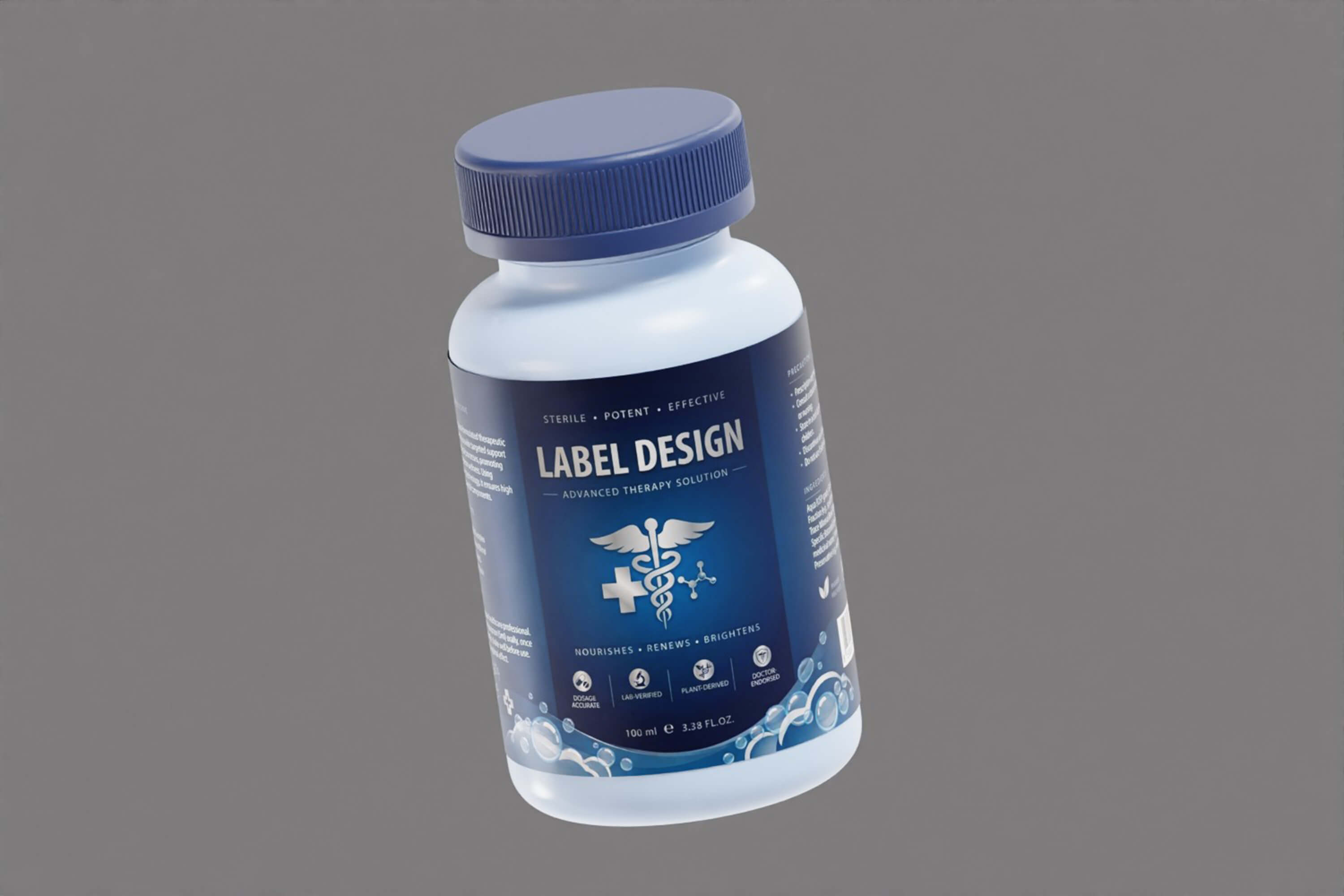 Supplement Pill Bottle Container 3D Model