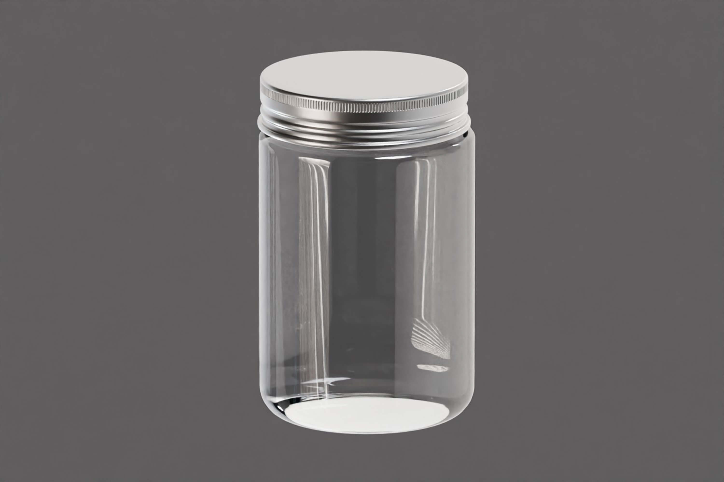 Transparent Jar Silver Lid 3D Model