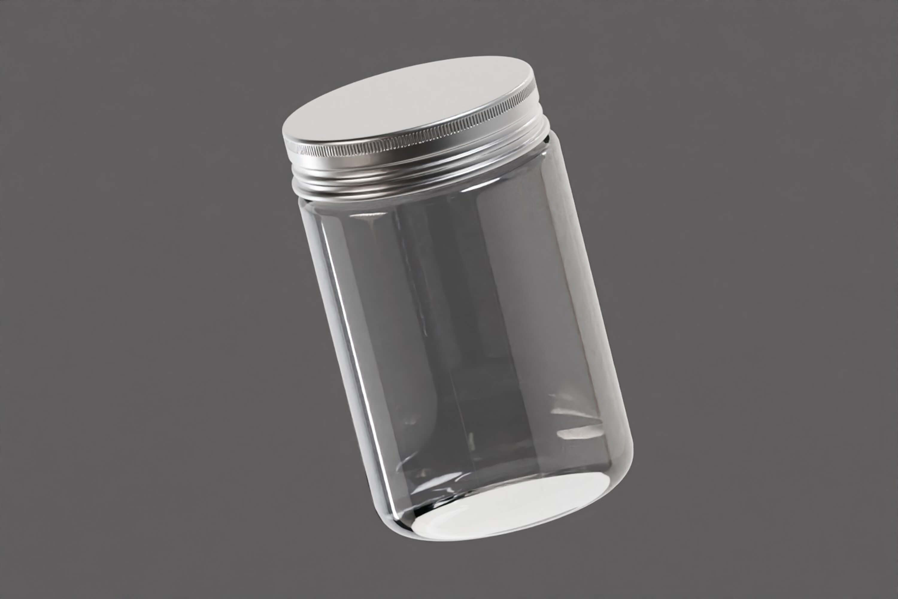 Transparent Jar Silver Lid 3D Model