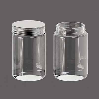 Transparent Jar Silver Lid