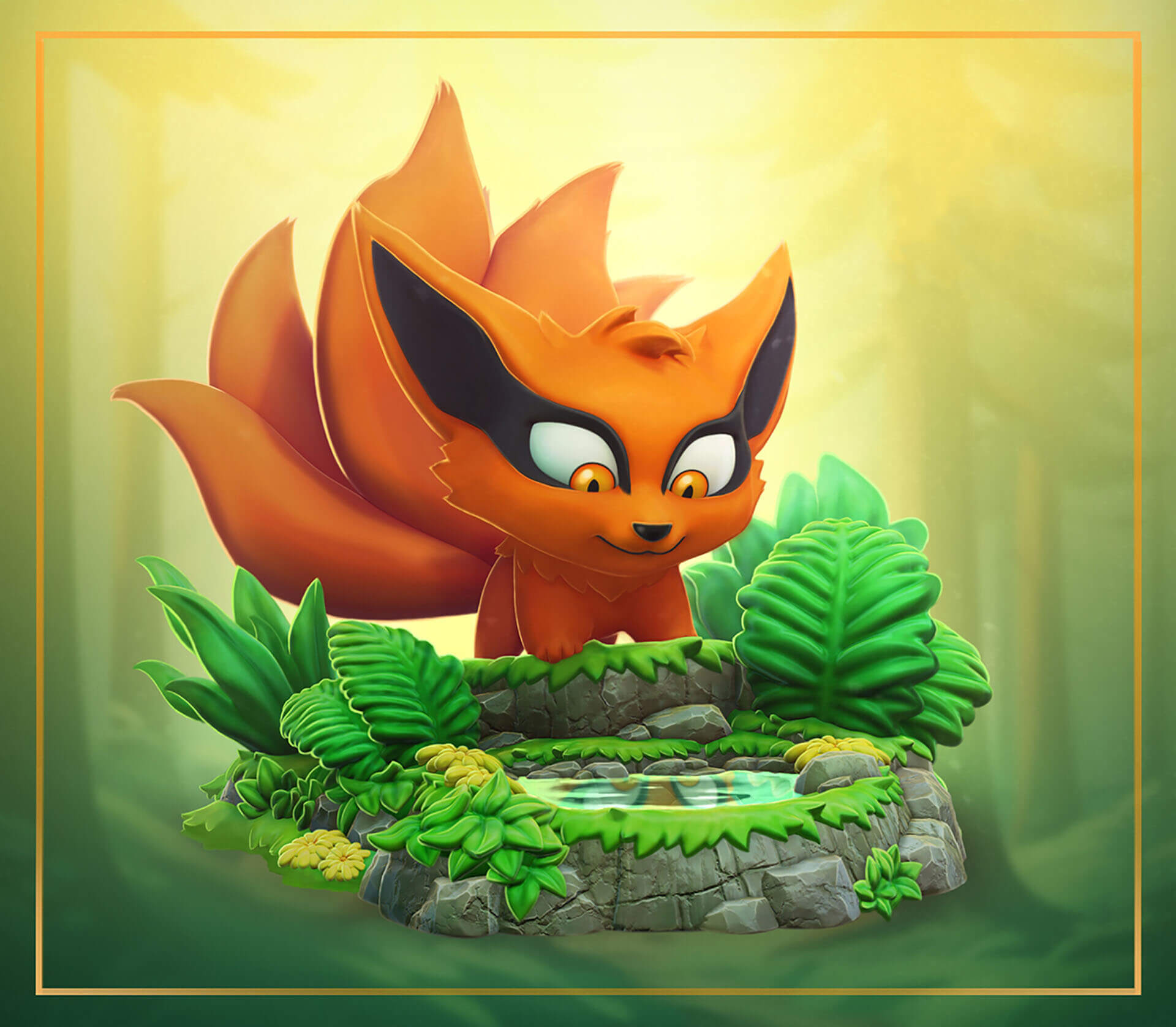 Chibi Kurama - Naruto 3D Model