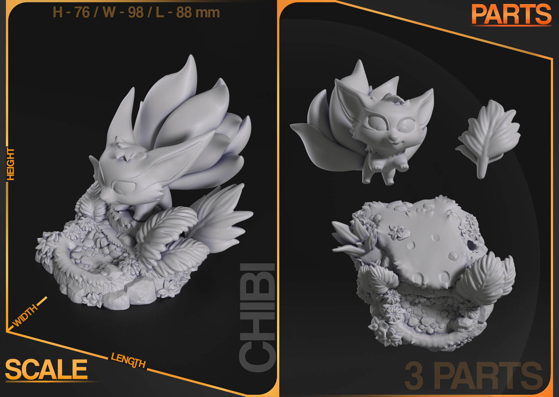 Chibi Kurama - Naruto 3D Model