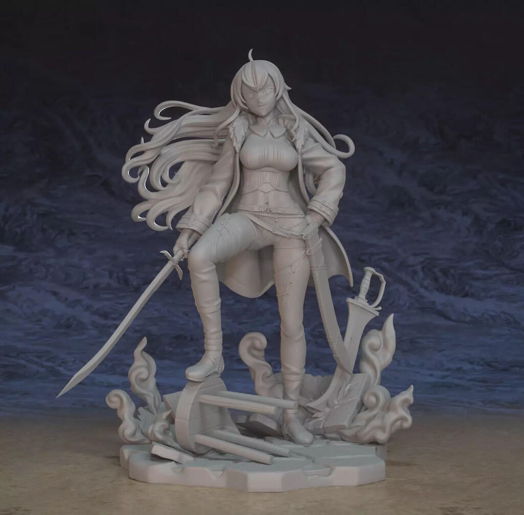 Eris Greyrat - Mushoku Tensei Anime Figurine 3D Model