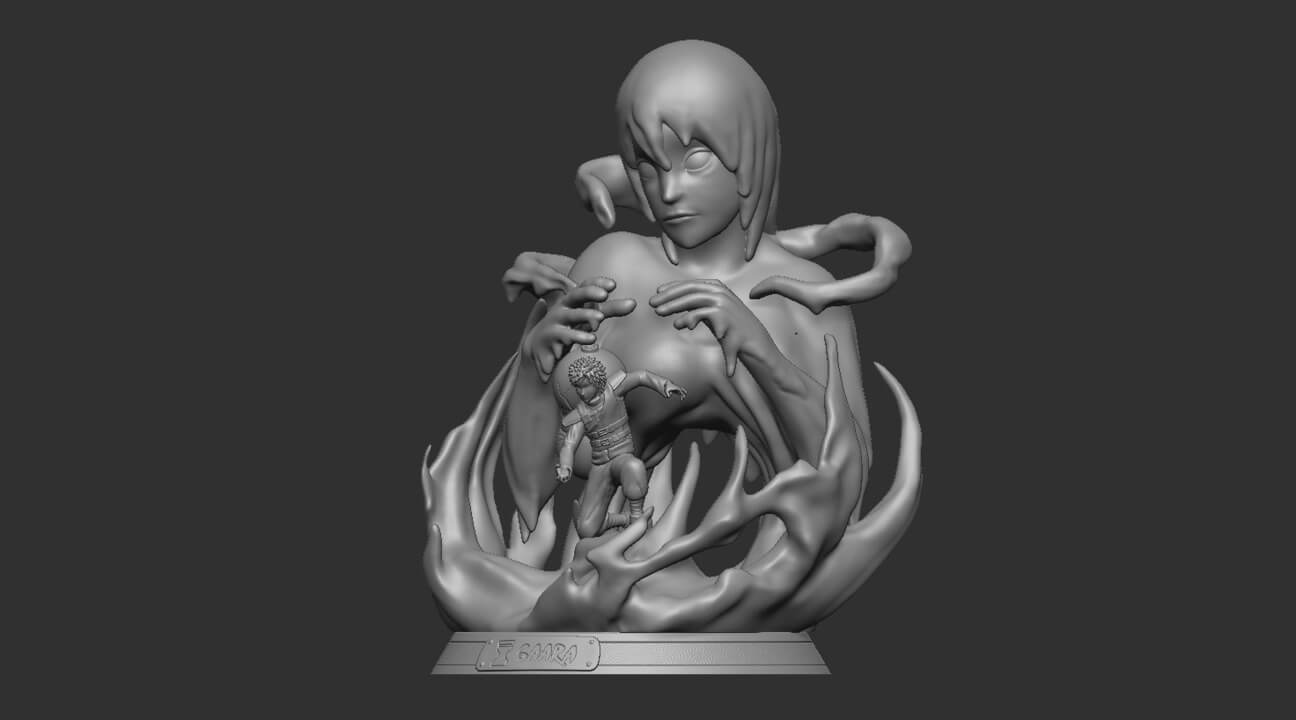 Gaara and Sand Spirit Mother 3D Model