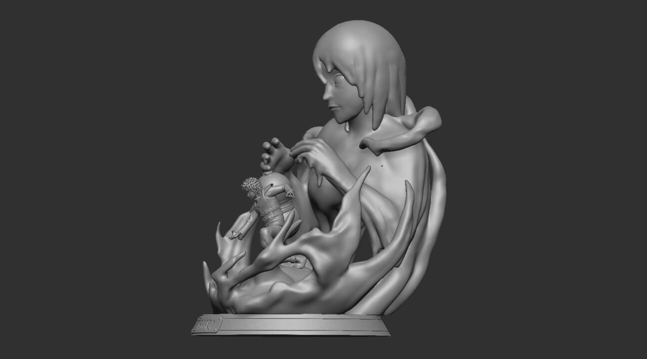Gaara and Sand Spirit Mother 3D Model